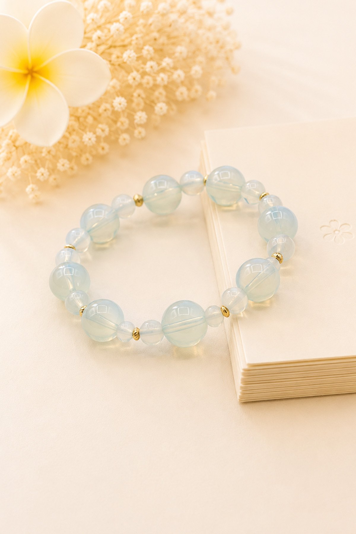Cam Opal Küre Kesim 6-10mm Bileklik