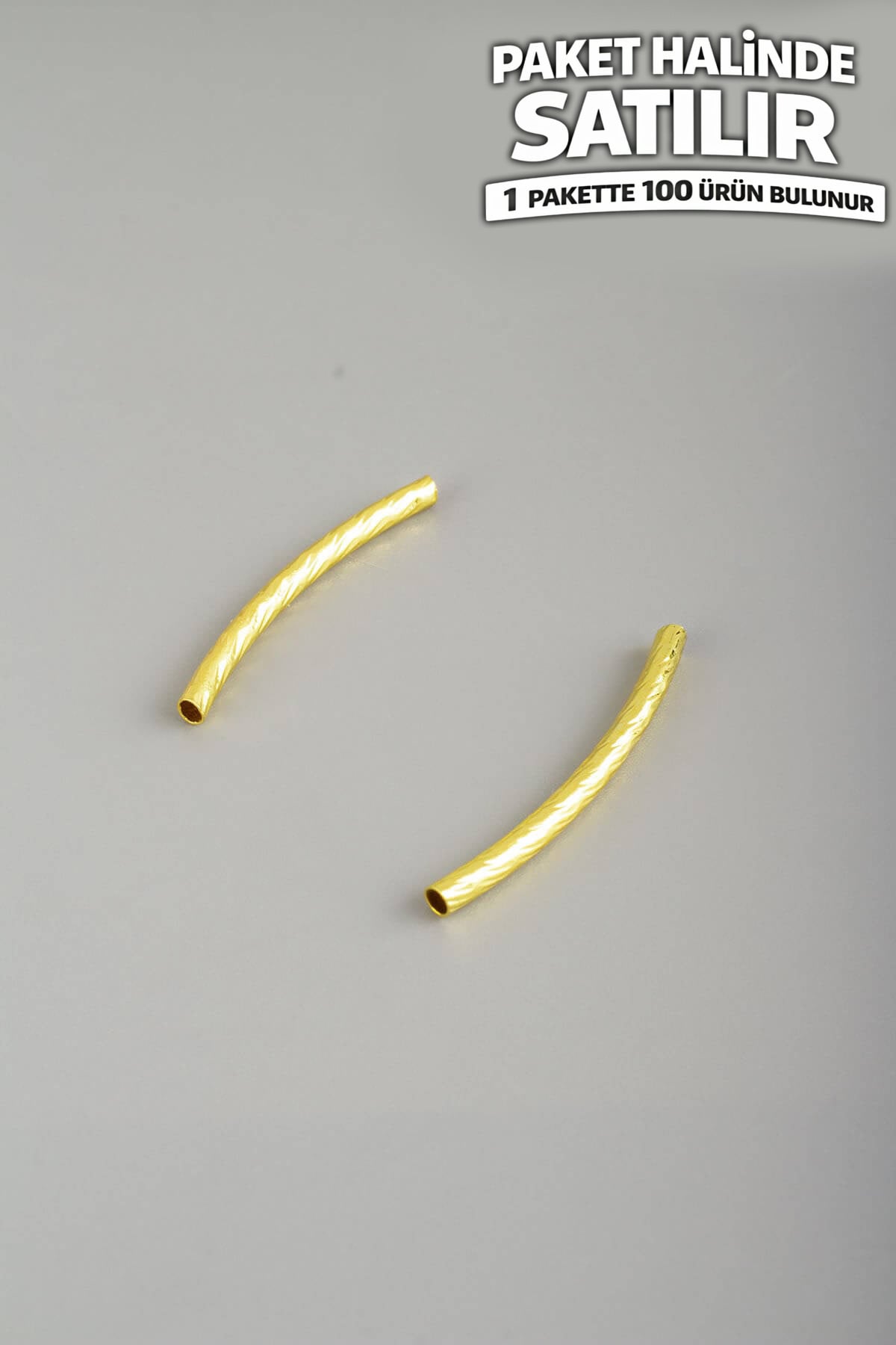 Çelik Aparat Altın Boru Lazerli Kesim 2x25mm 100 PCS