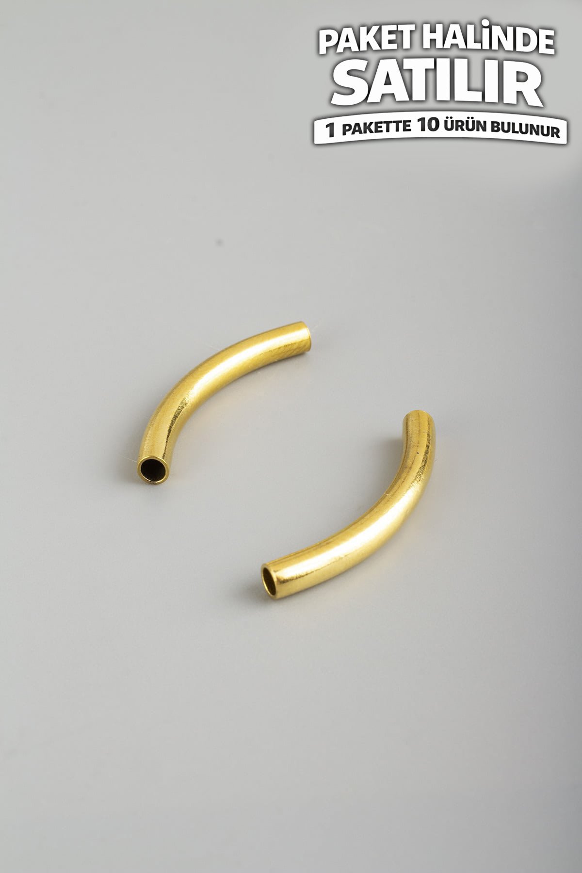 Çelik Aparat Altın Dalgalı Boru Kesim 25x3mm 10 PCS
