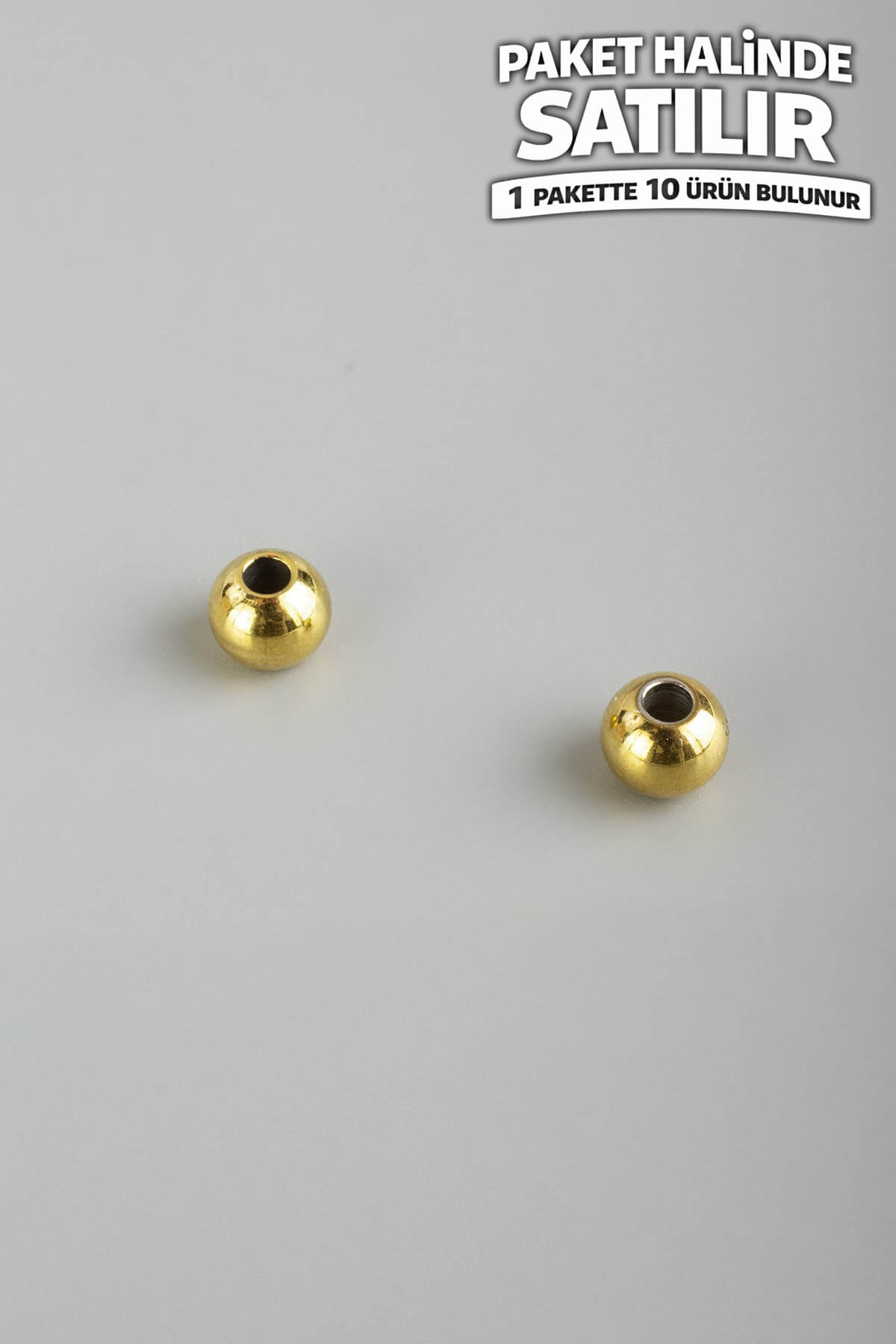 Çelik Aparat Altın Geniş Delik Küre Kesim 6mm 50 PCS