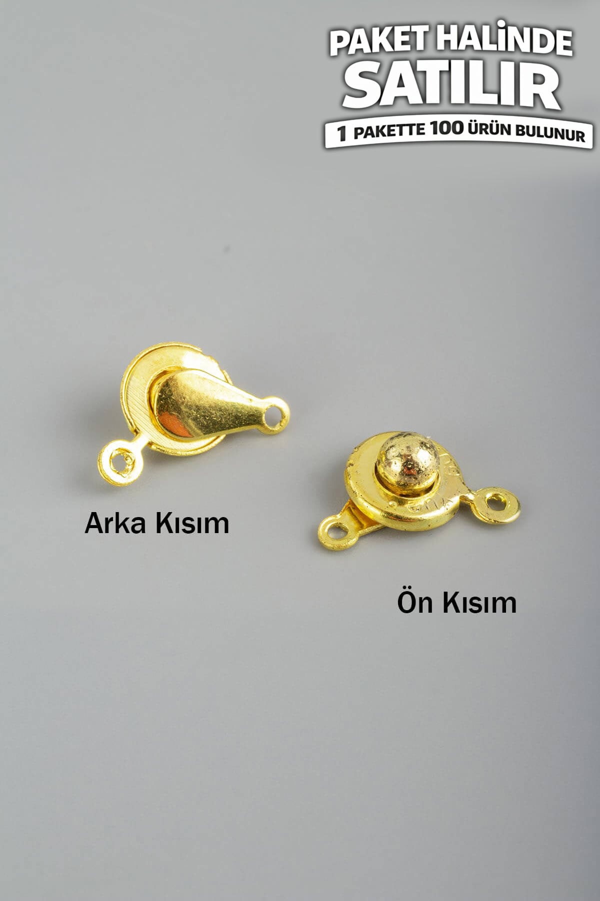 Çelik Aparat Altın Küre Ve Halka Kilit Sistemi 100 PCS