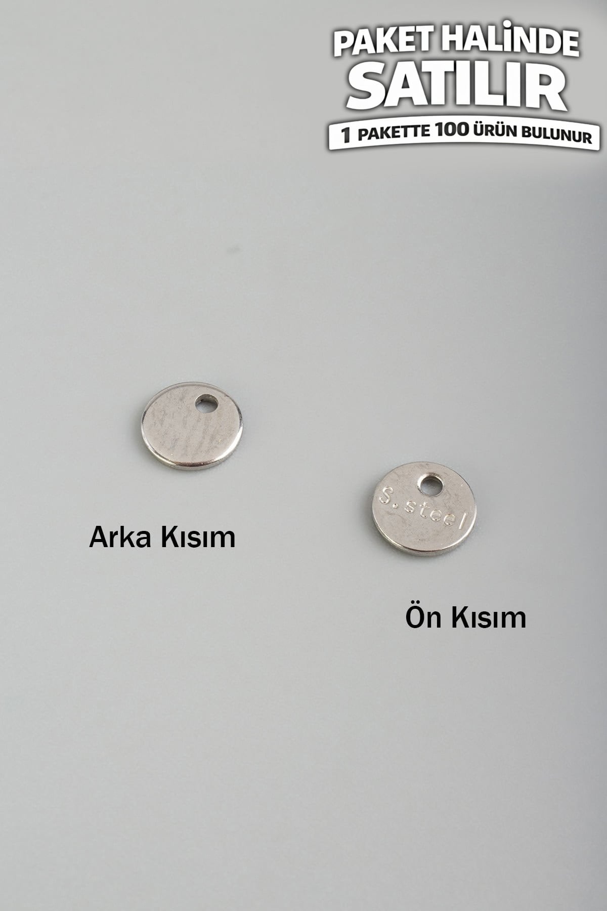 Çelik Aparat Gümüş 100 PCS