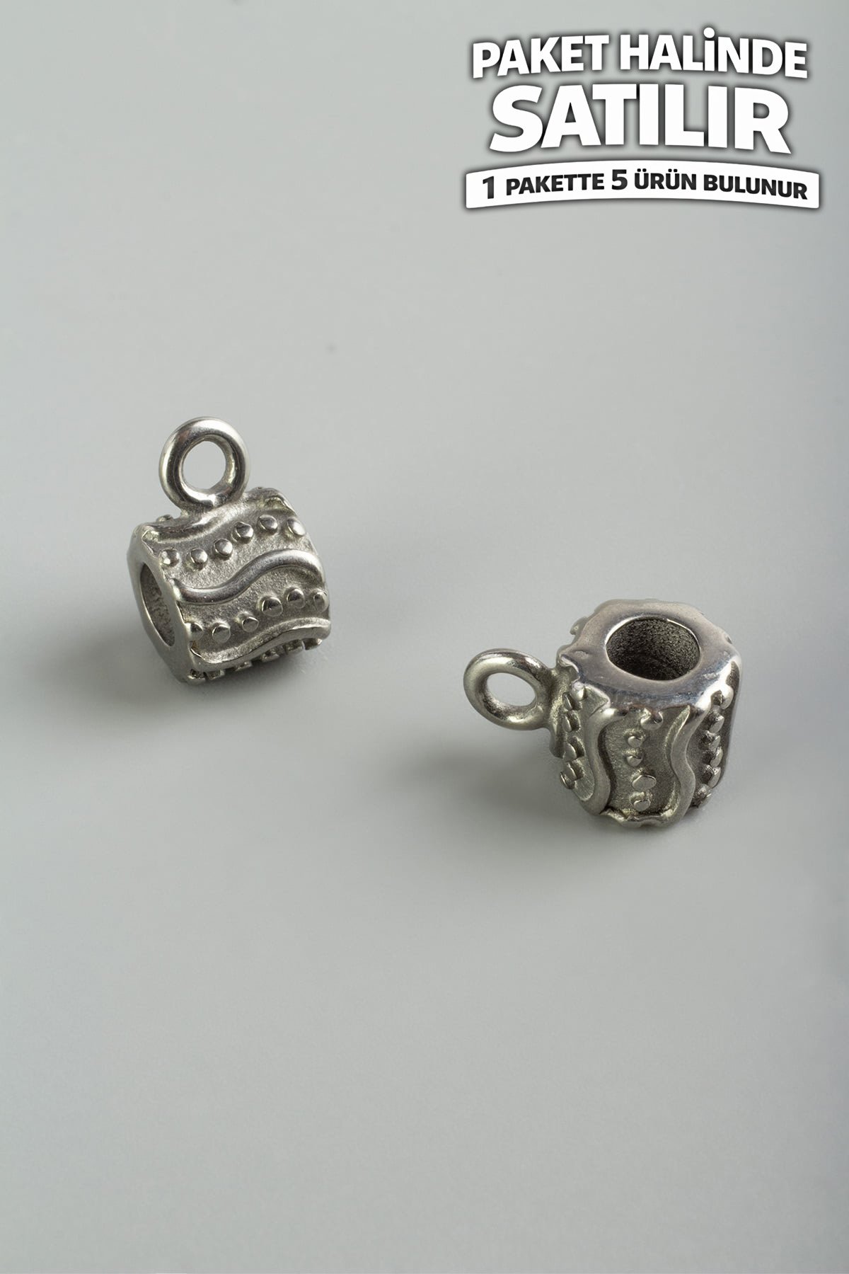 Çelik Aparat Gümüş 10x10mm 5 PCS