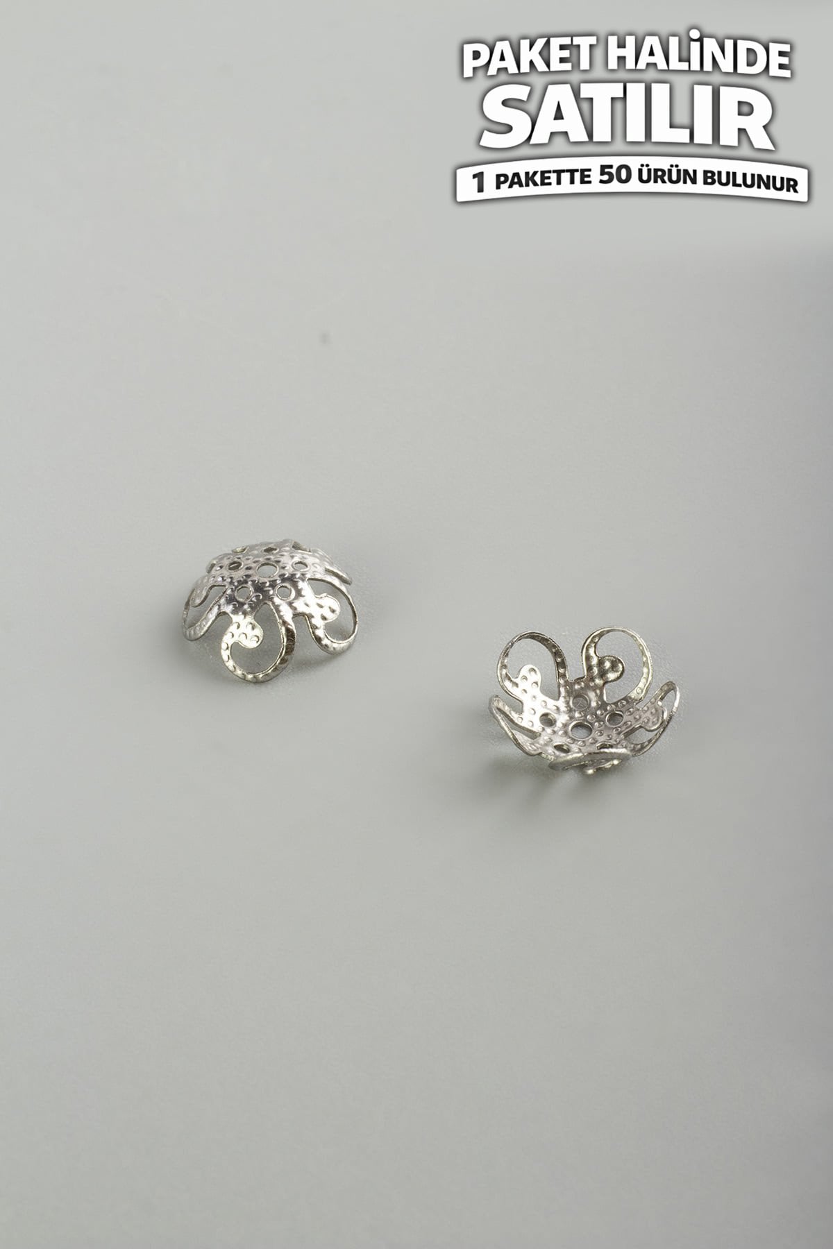 Çelik Aparat Gümüş 4x10mm 50 PCS