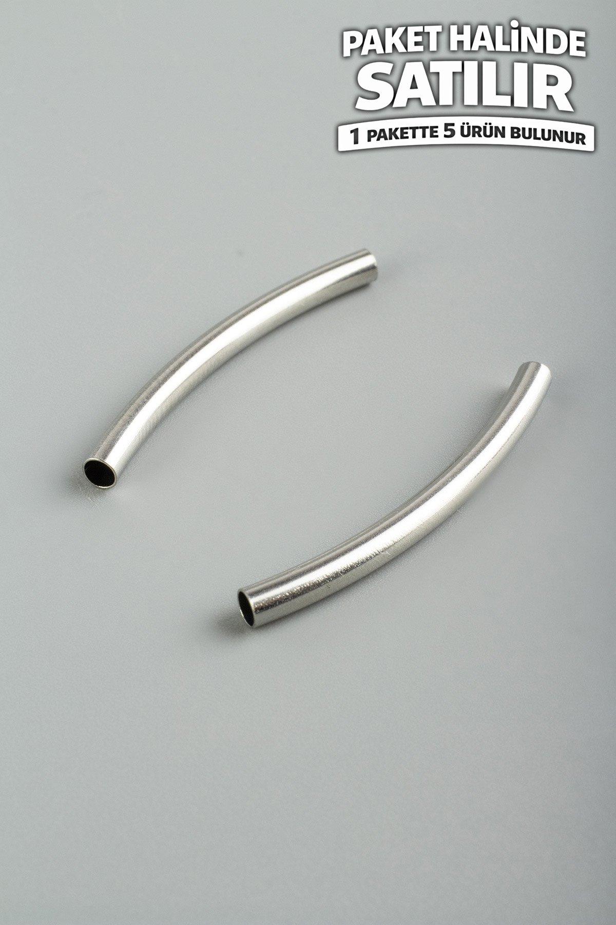Çelik Aparat Gümüş Dalgalı Boru Kesim 30x3mm 10 PCS