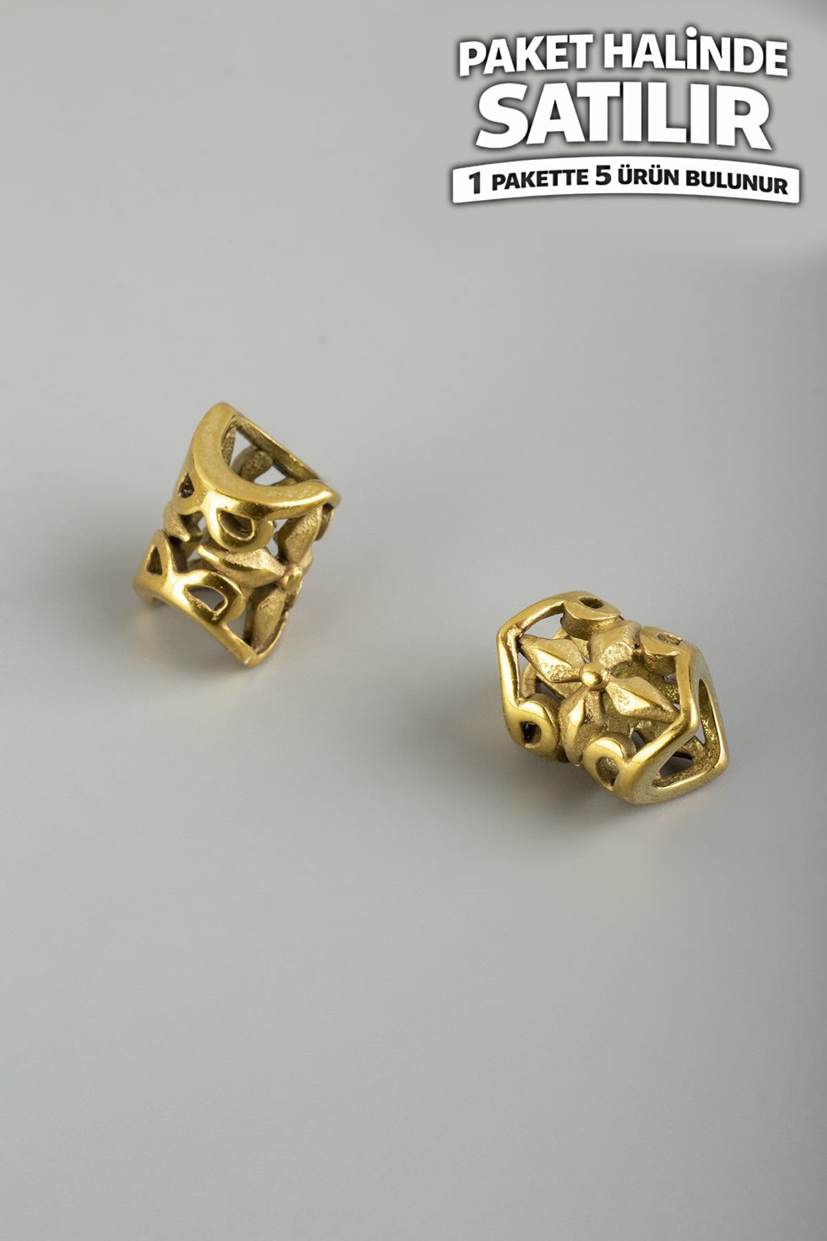 Çelik Ara Aparat Altın 9x12mm 5 Adet