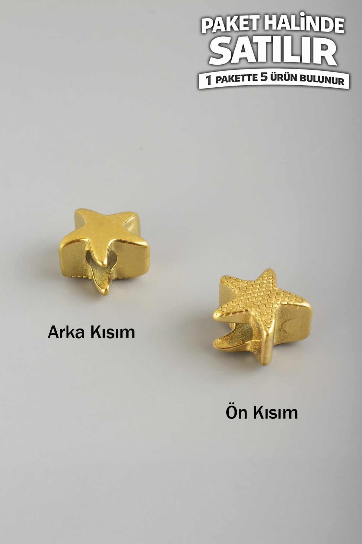 Çelik Ara Aparat Altın 9x12mm 5 PCS