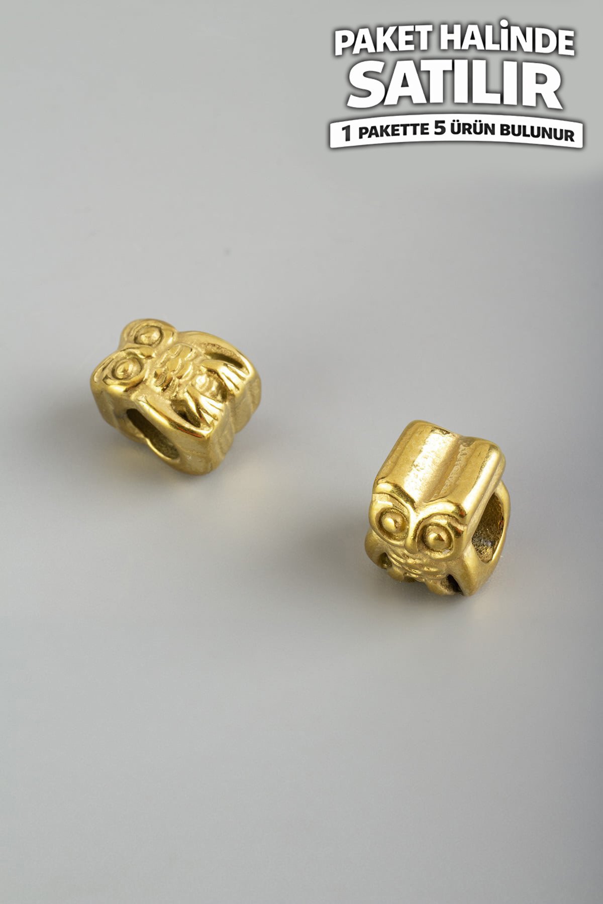 Çelik Ara Aparat Altın Bayküş Figürlü Kesim 9x11mm 5 PCS