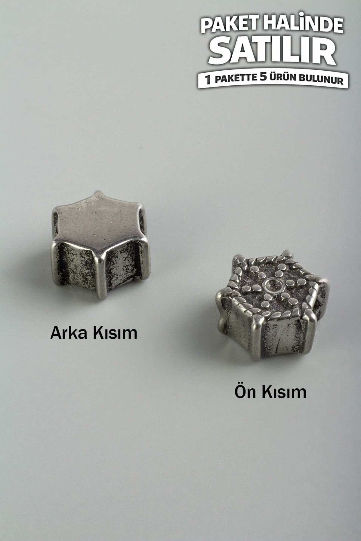 Çelik Ara Aparat Gümüş 8x12mm 5 PCS