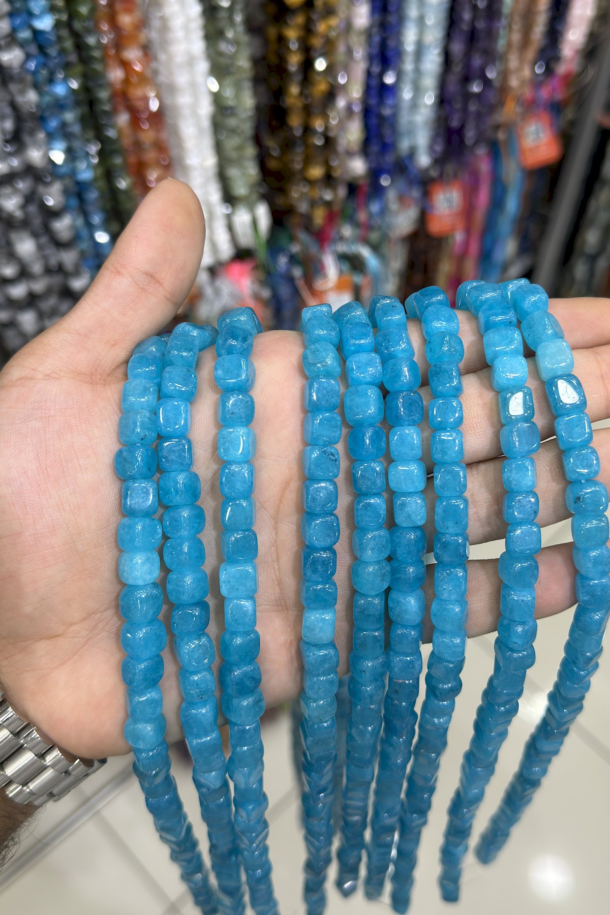 Sıkma Taş Küp Kesim 8x8mm Dizi