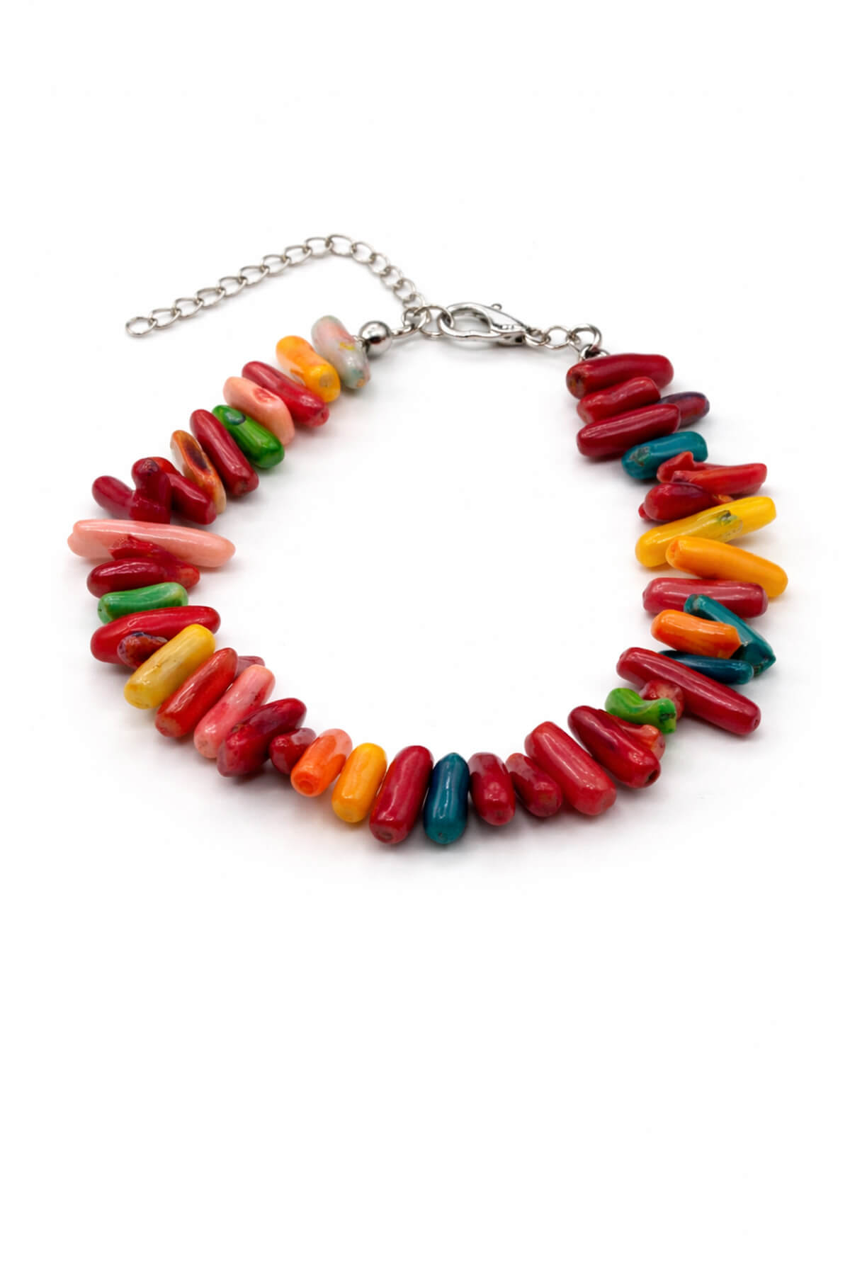 Dal Mercan Renkli Doğal Kırık Taş Bileklik