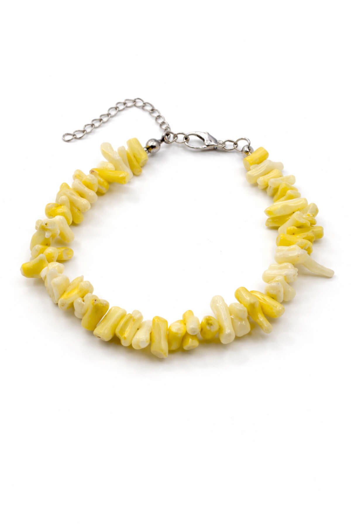 Dal Mercan Sarı Doğal Kırık Taş Bileklik