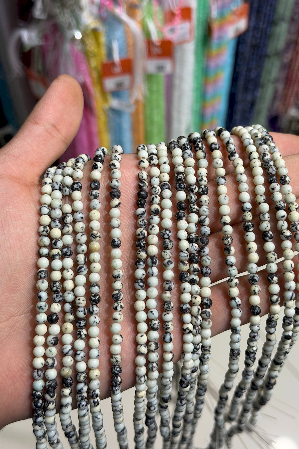 Dalmaçyalı Jasper Doğal Taş Küre Kesim 4mm Dizi AB