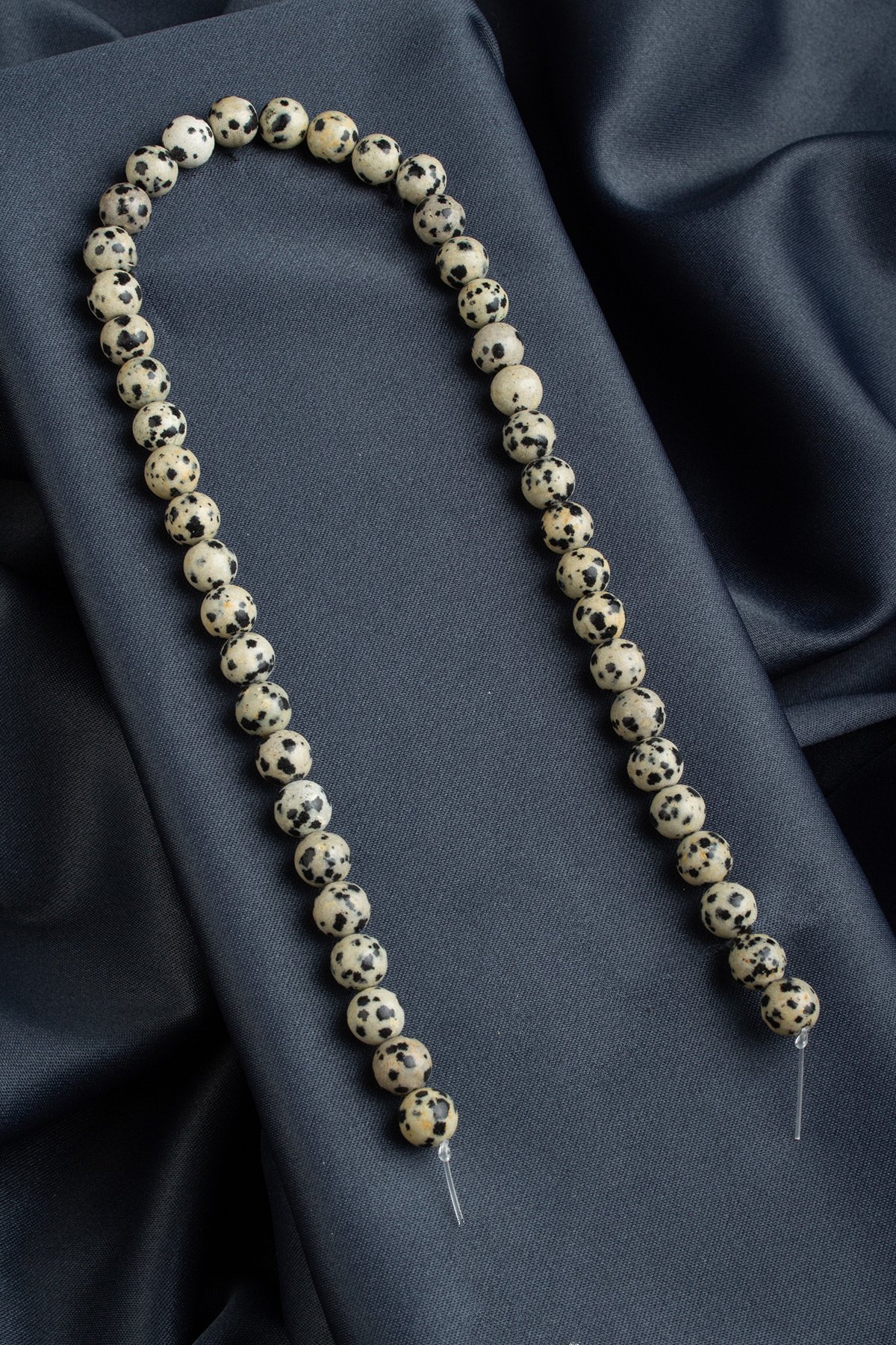 Dalmaçyalı Jasper Doğal Taş Parlak Küre Kesim 8mm Dizi [AA]