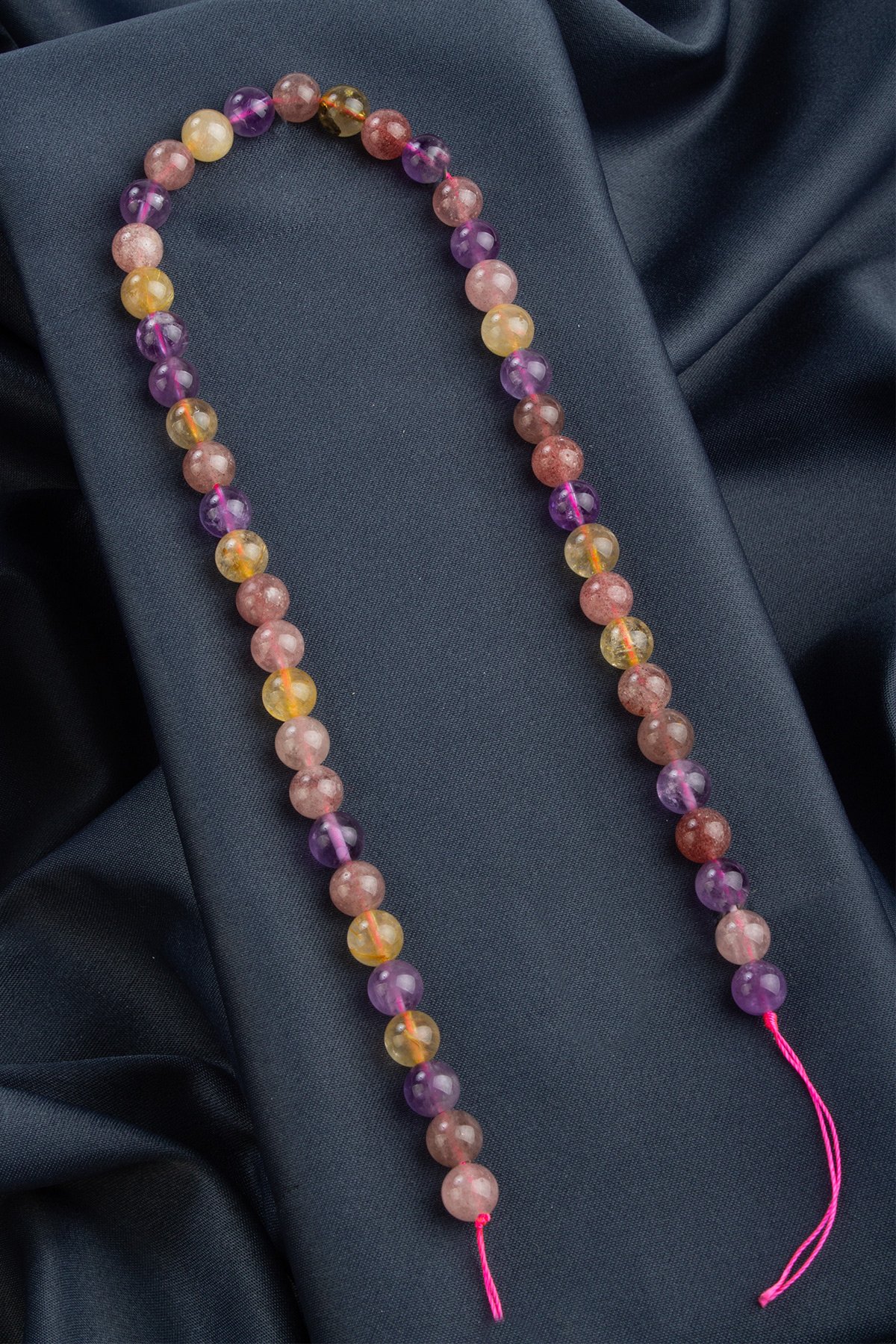 Doğal Taş Karışık Parlak Küre Kesim 8mm Dizi [AA]