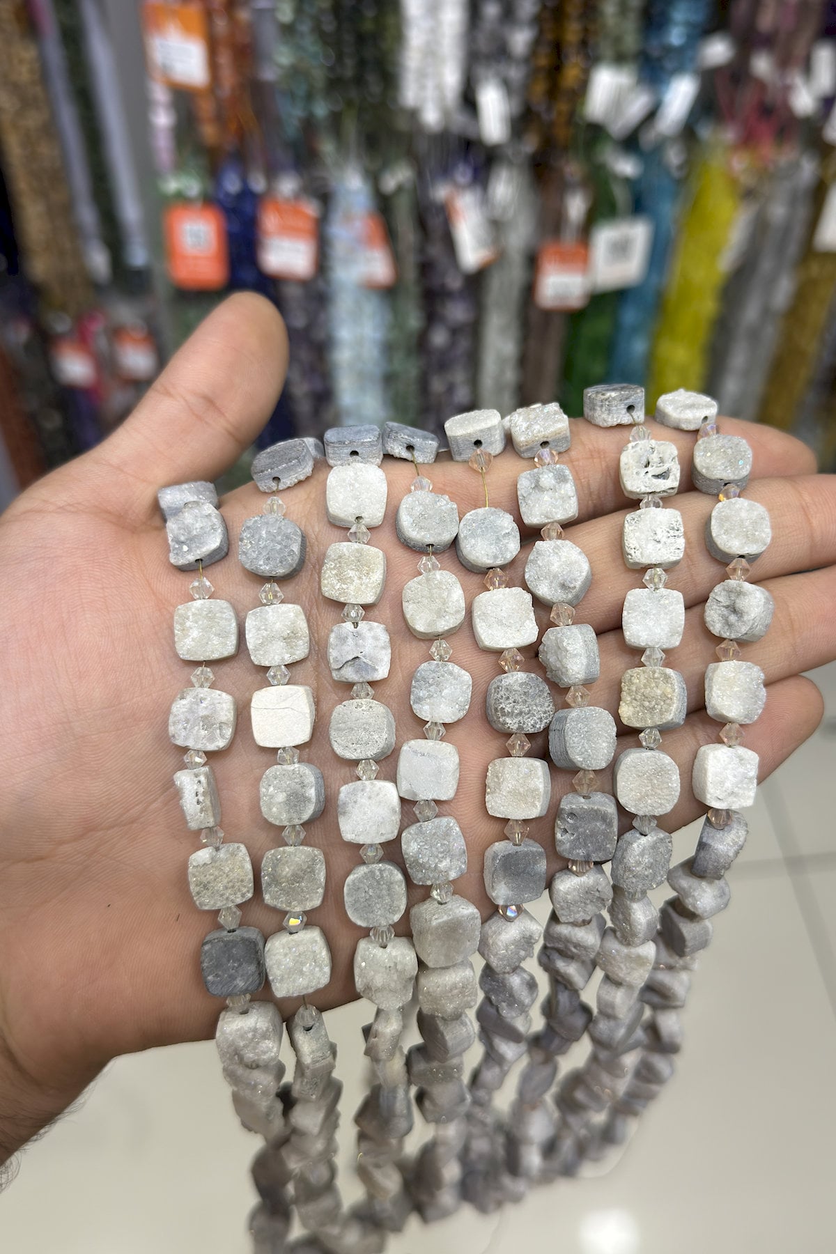 Daruze Akik Doğal Taş Mat Oval Kare Kesim 10x5mm Dizi
