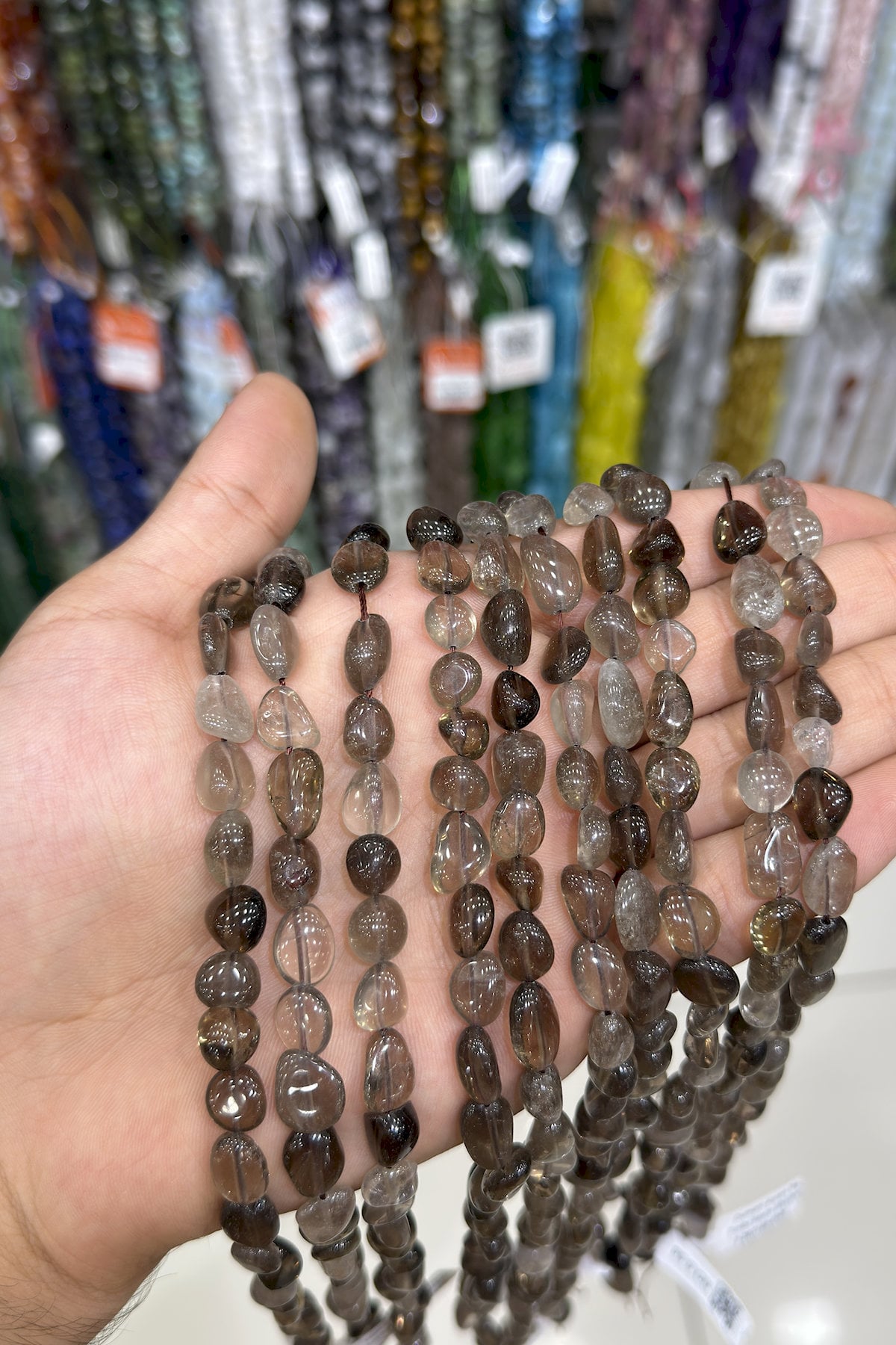 Dumanlı Kuvars Taşı Tımbıl Kesim 10x13mm Doğal Taş Dizi