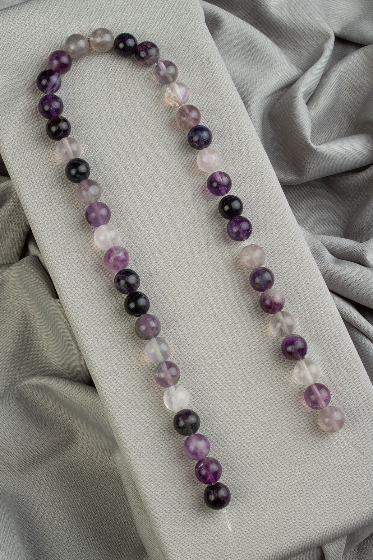 Florit Doğal Taş Parlak Mor Küre Kesim 10mm Dizi