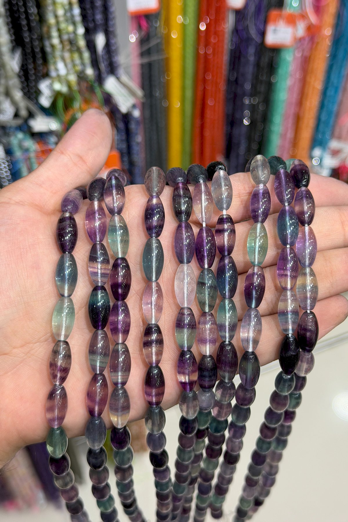 Florit Doğal Taş Arpa Kesim 8x16mm Dizi