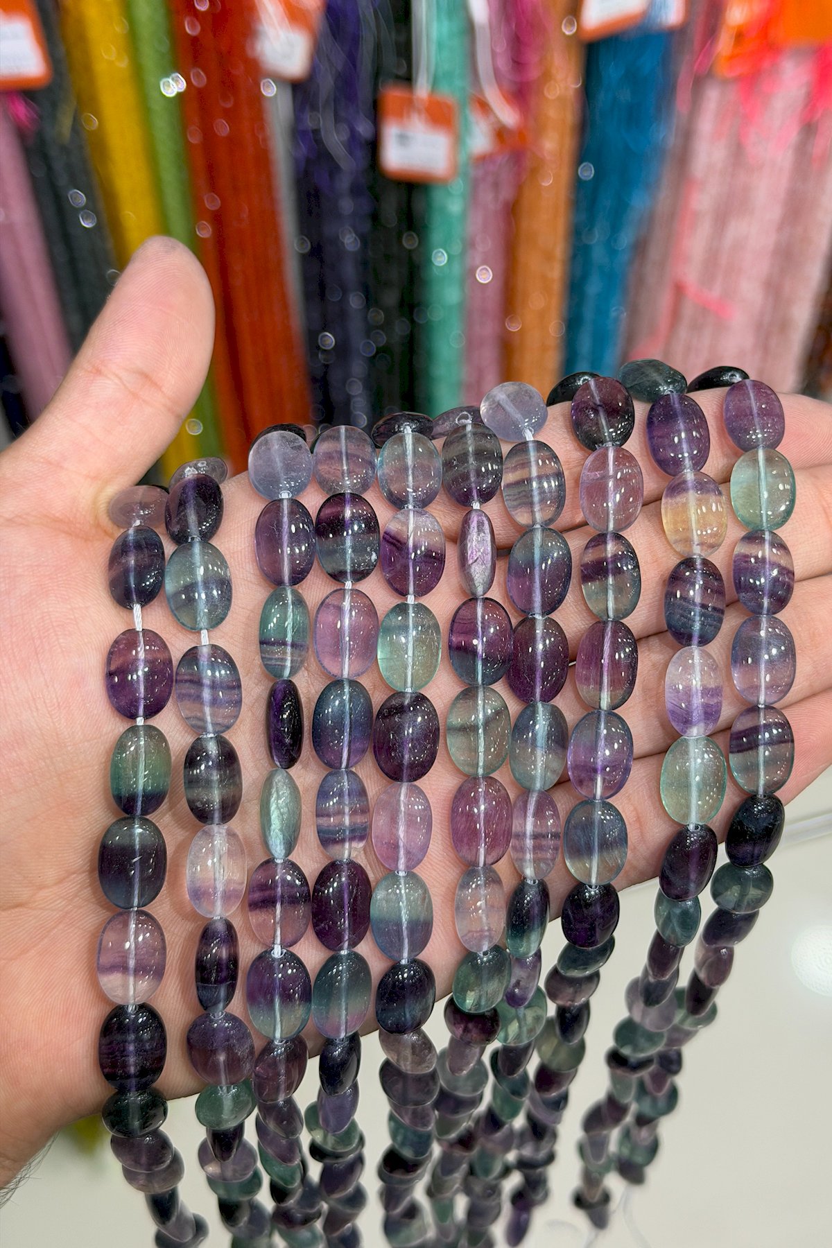 Florit Doğal Taş Burgu Arpa Kesim 16x8mm Dizi