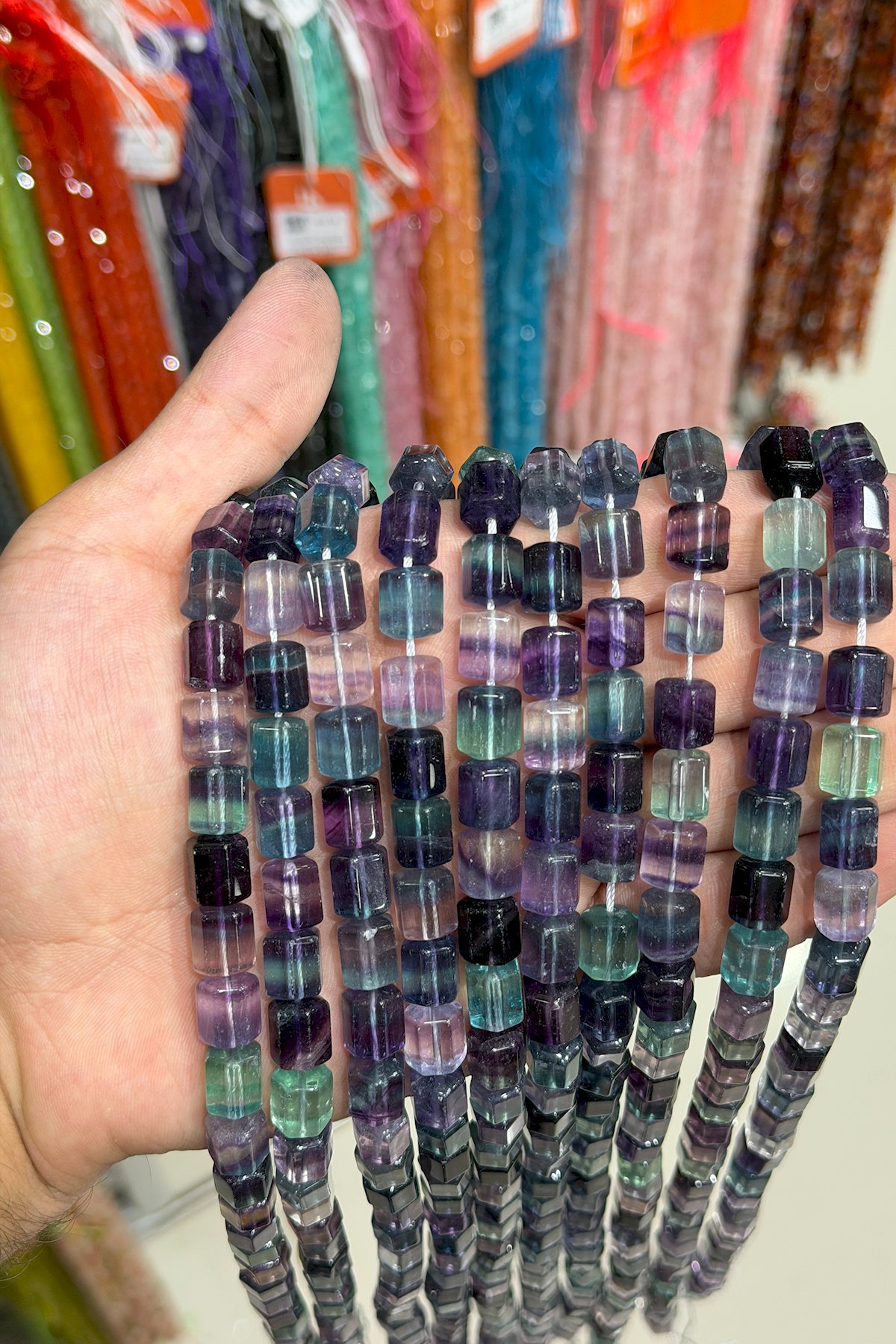 Florit Doğal Taş Kapsül Kesim 10x8mm Dizi
