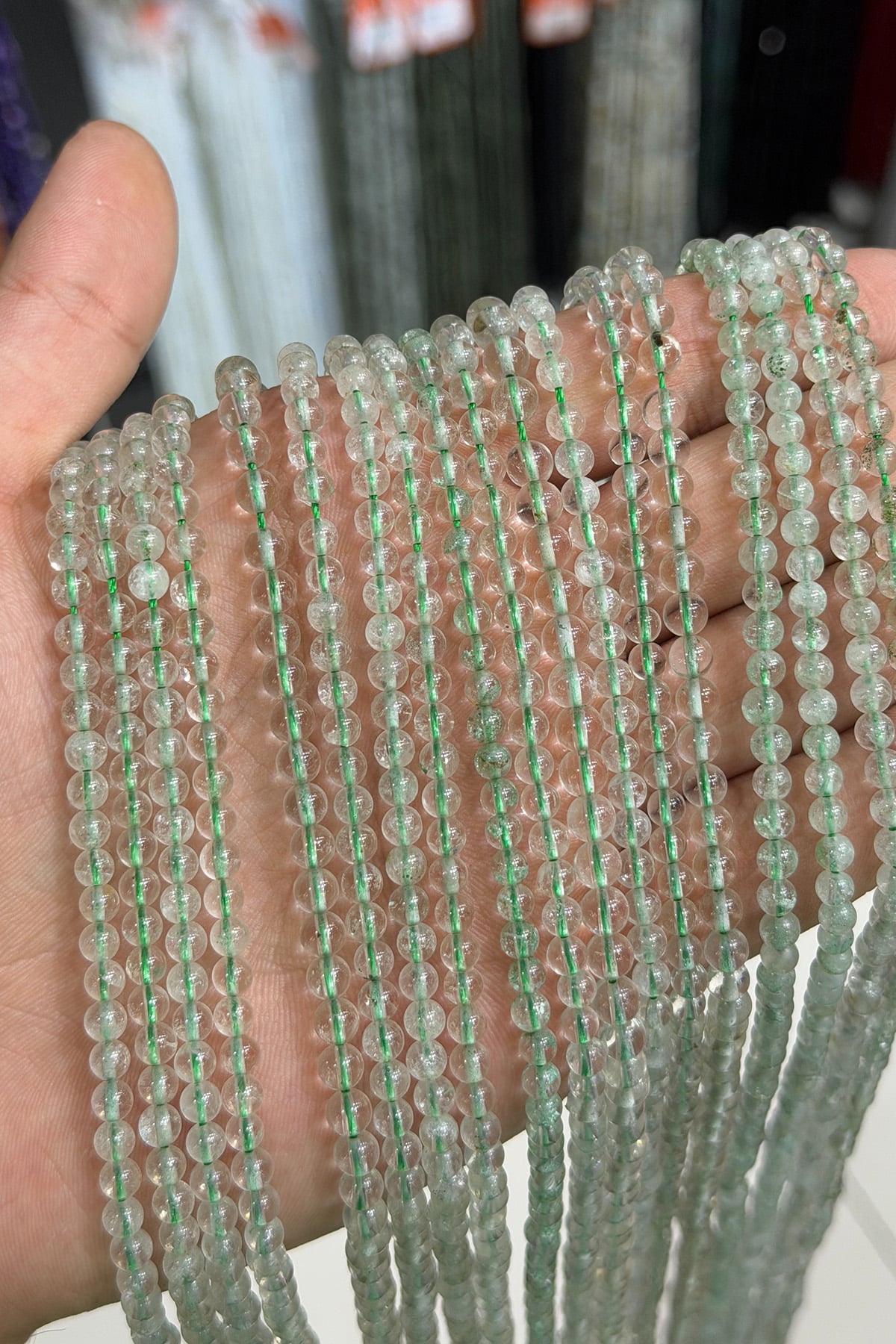 Florit Taşı Küre Kesim Parlak 5mm Doğal Taş Dizi [AA]