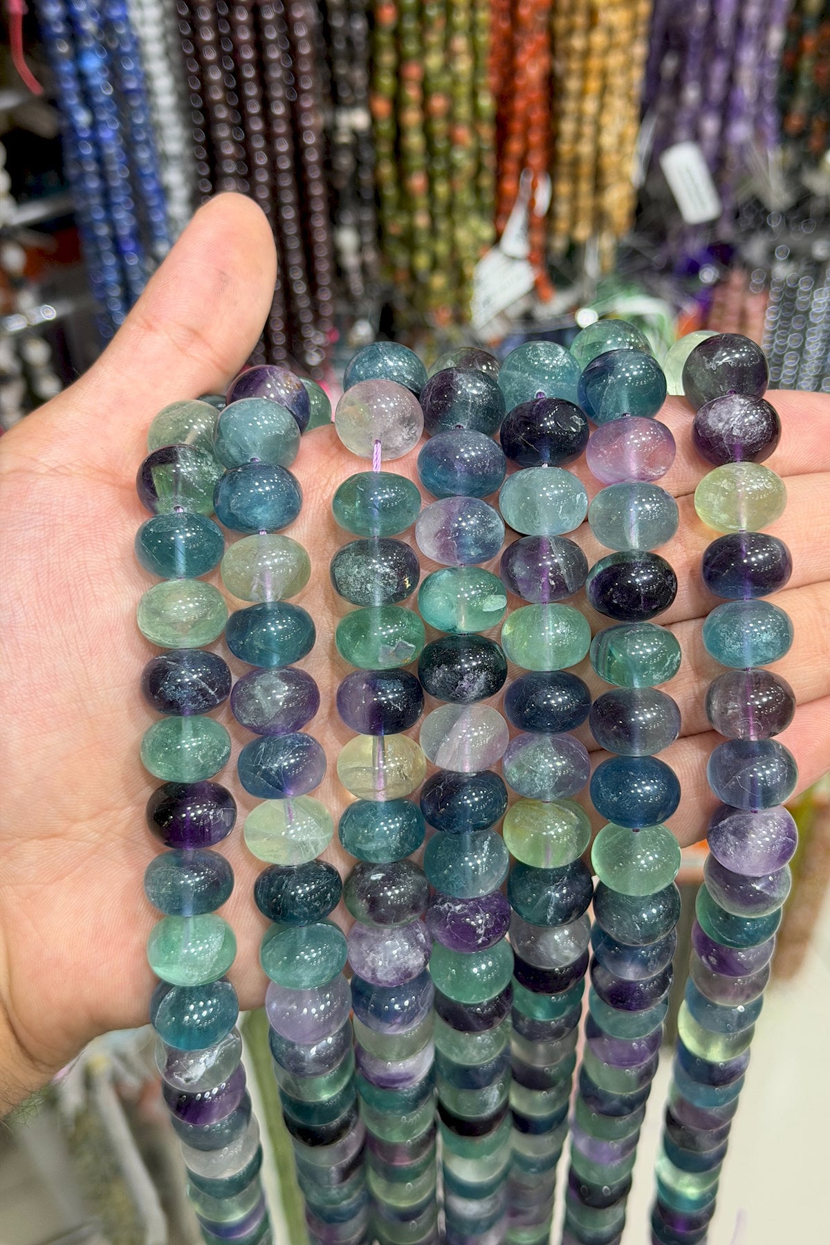 Florit Doğal Rondela Kesim 10x12mm Dizi