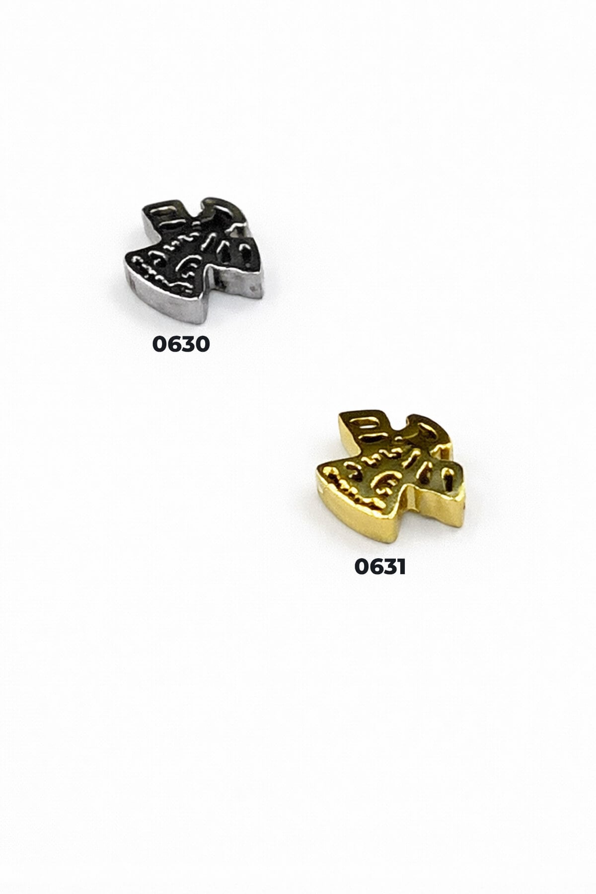 Gold - Gümüş Melek Kesim Çelik Kolye Ucu