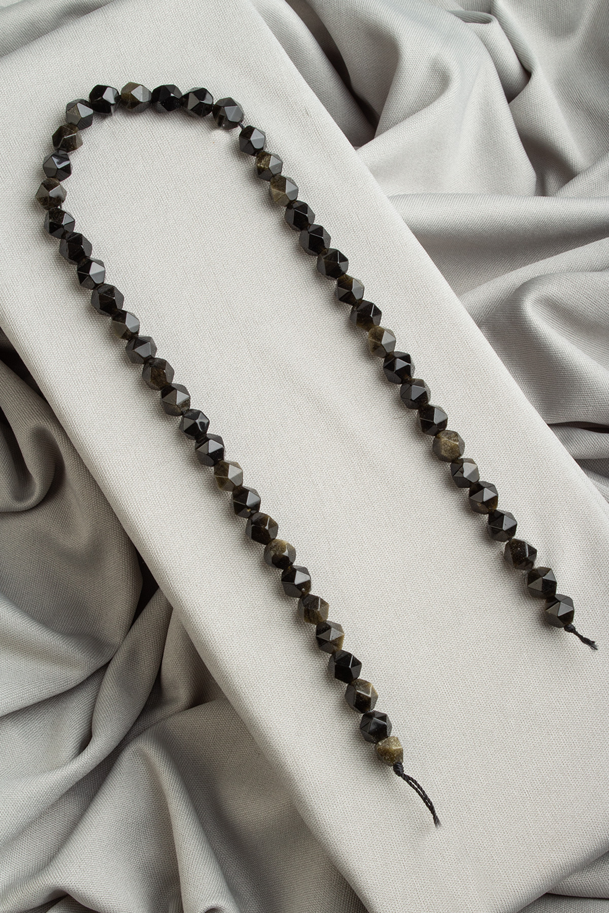 Gold Obsidyen Doğal Taş Parlak Gold Küre Kesim 8mm Dizi [AA]