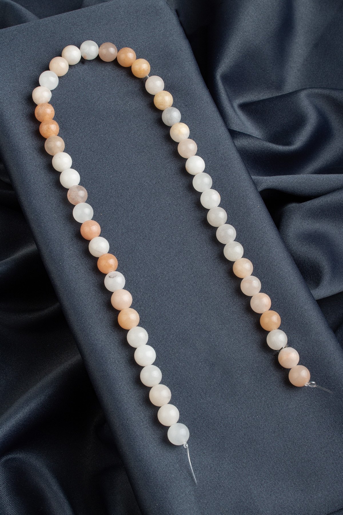 Güneş Taşı Doğal Taş Parlak Küre Kesim 8mm Dizi [Ab]