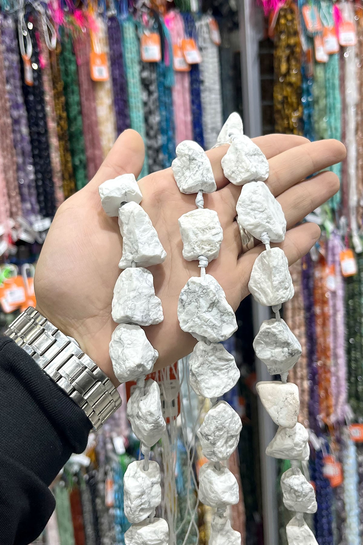 Havlit Doğal Taş Mat Beyaz Ham Kütle Kesim 15x25mm Dizi [AA]
