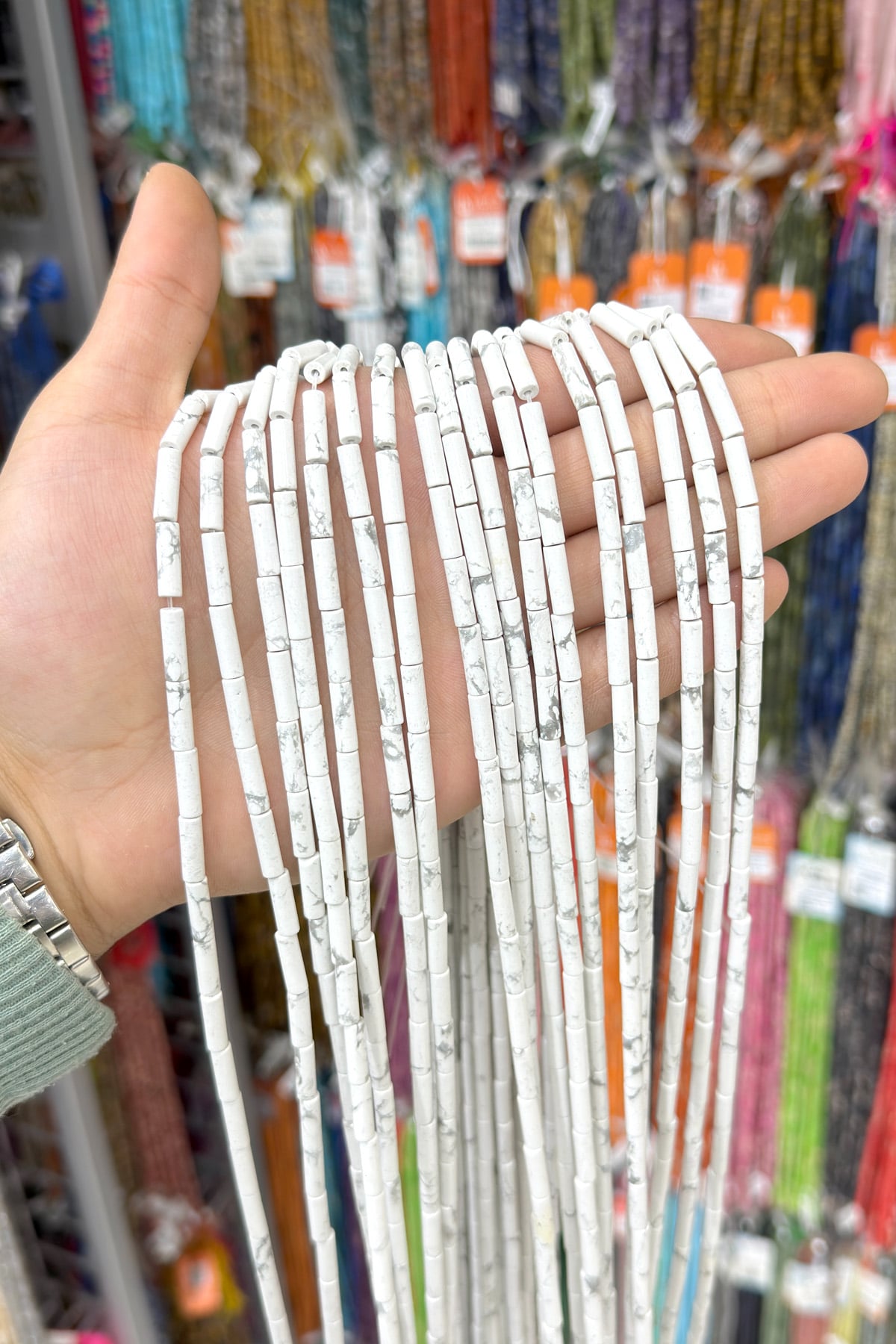 Havlit Taşı Parlak Silindir Kesim 4x13mm Dizi