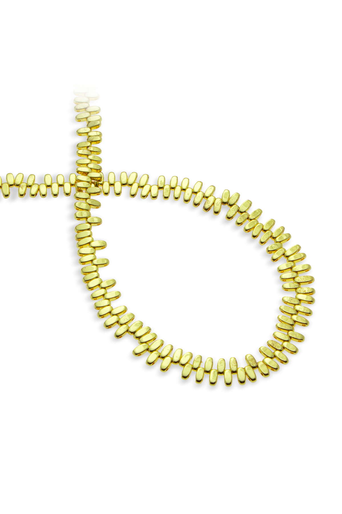 Hematit Taşı Altın Sarı 5x2mm Doğal Taş Dizi