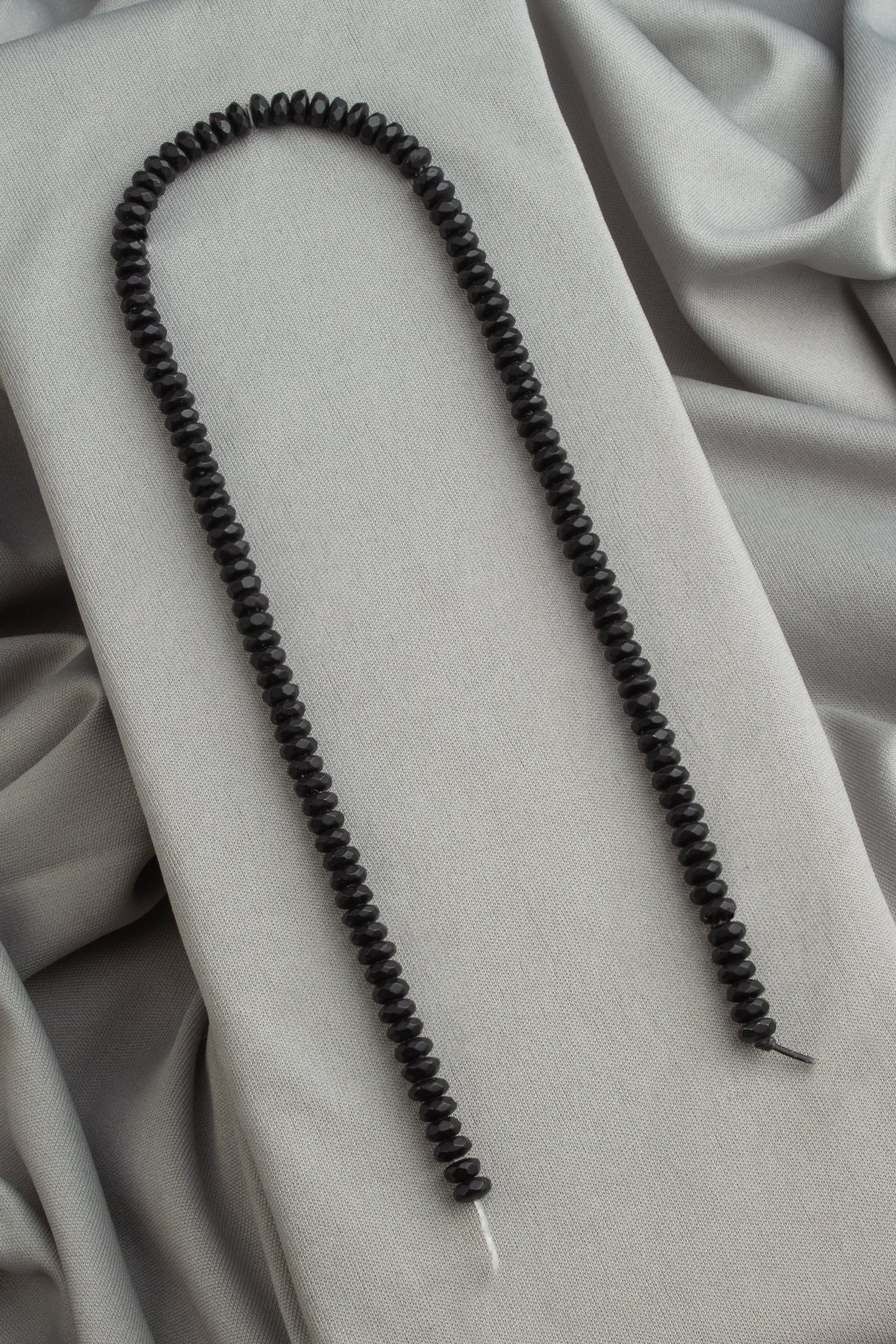 Hematit Doğal Taş Fasetli Rondela Kesim 6x3mm Dizi
