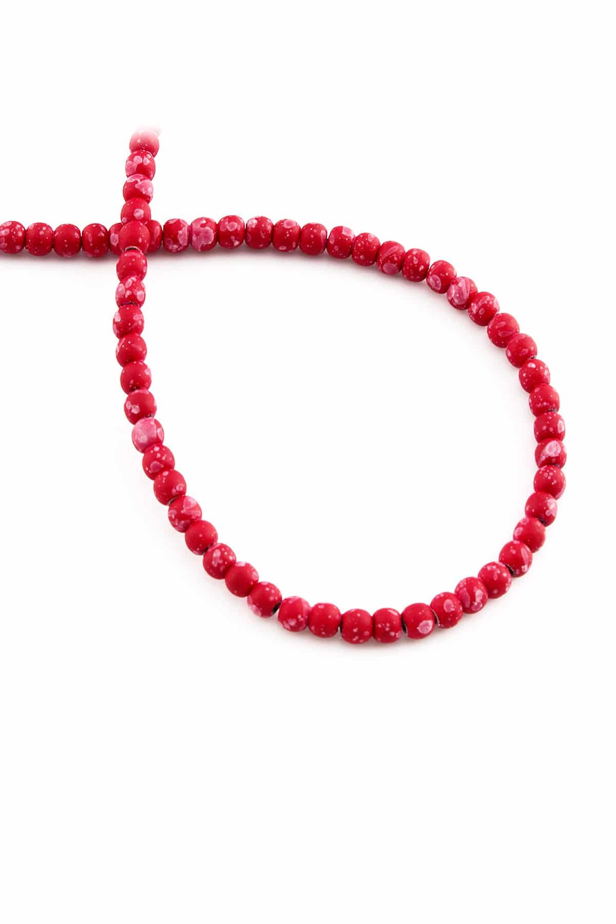 Hematite Natural Stone Matte Mottled Red Globe Cut 3mm String Of Beads