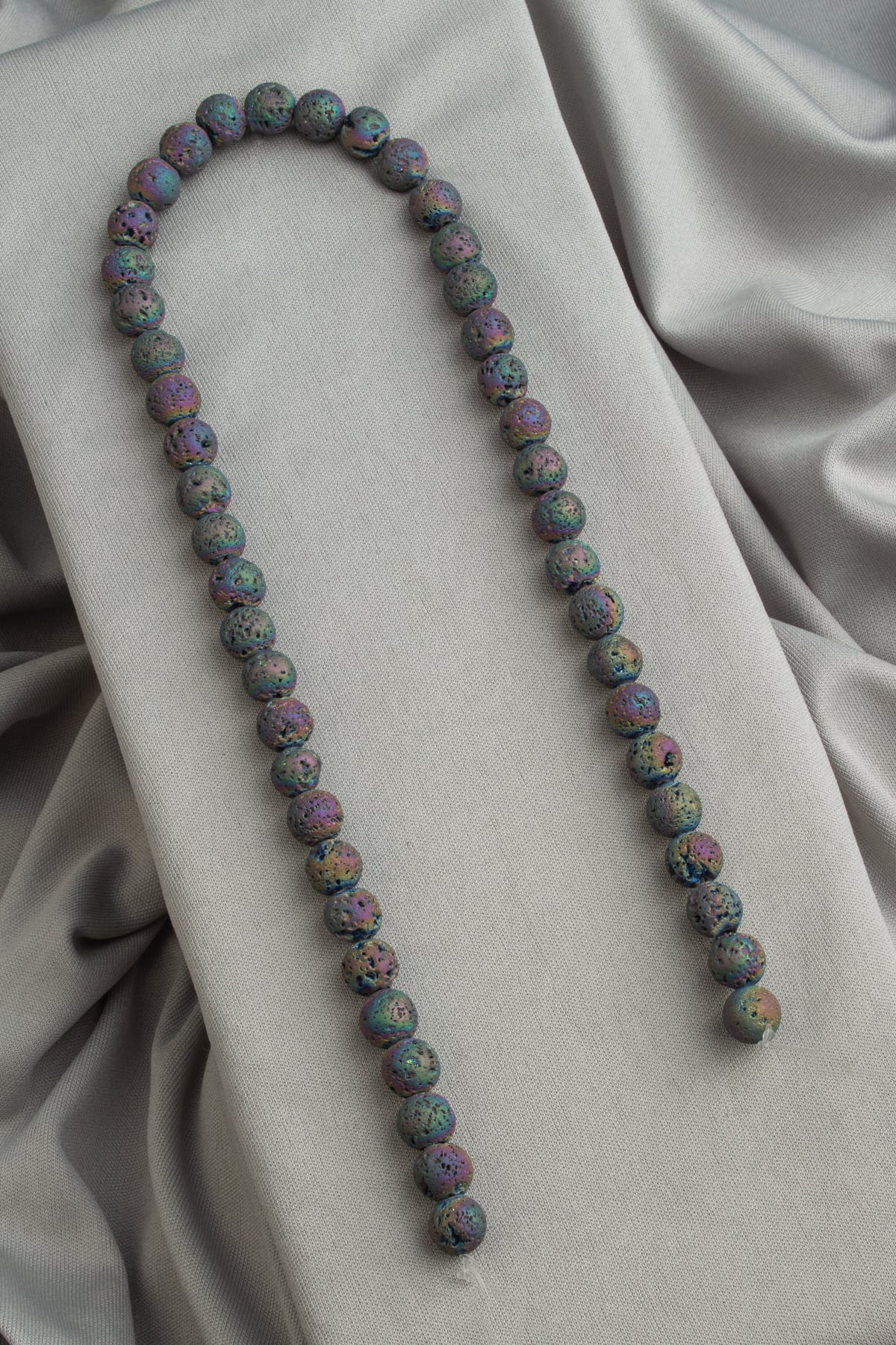 Hematite Natural Stone Matte Rainbow Globe Cut 9x9mm String Of Beads