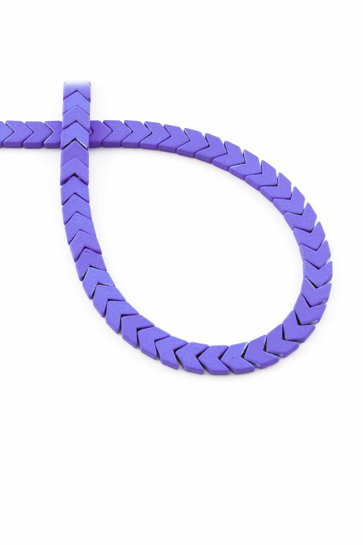 Hematite Natural Stone Matte Blue 6x3mm String Of Beads