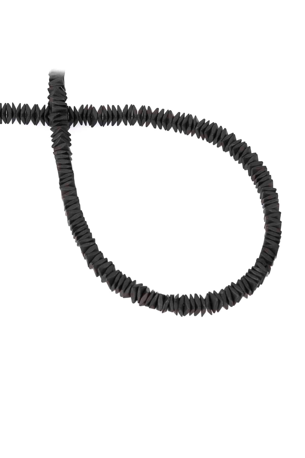 Hematite Natural Stone Matte Black 4x1mm String Of Beads