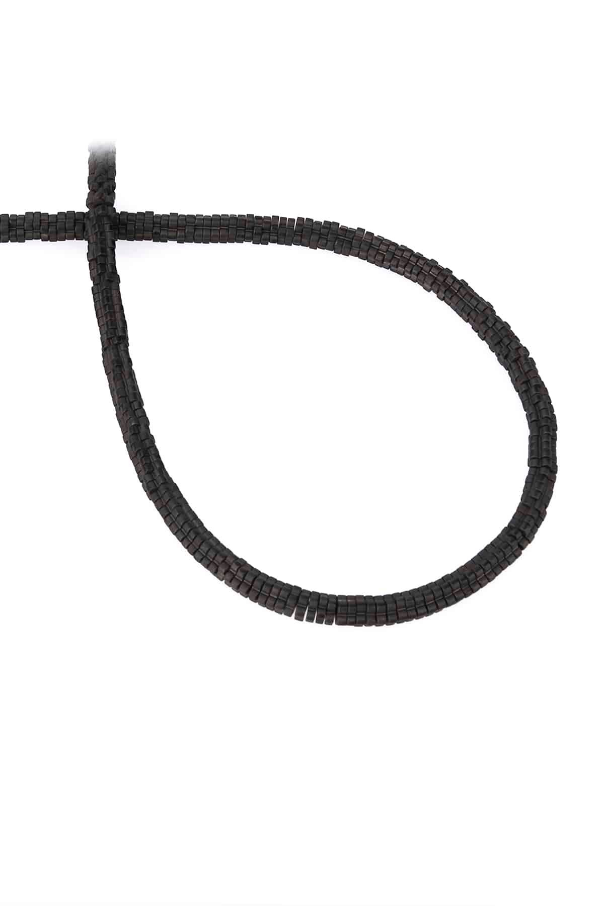 Hematite Natural Stone Matte Black Washer Cut 4x1mm String Of Beads