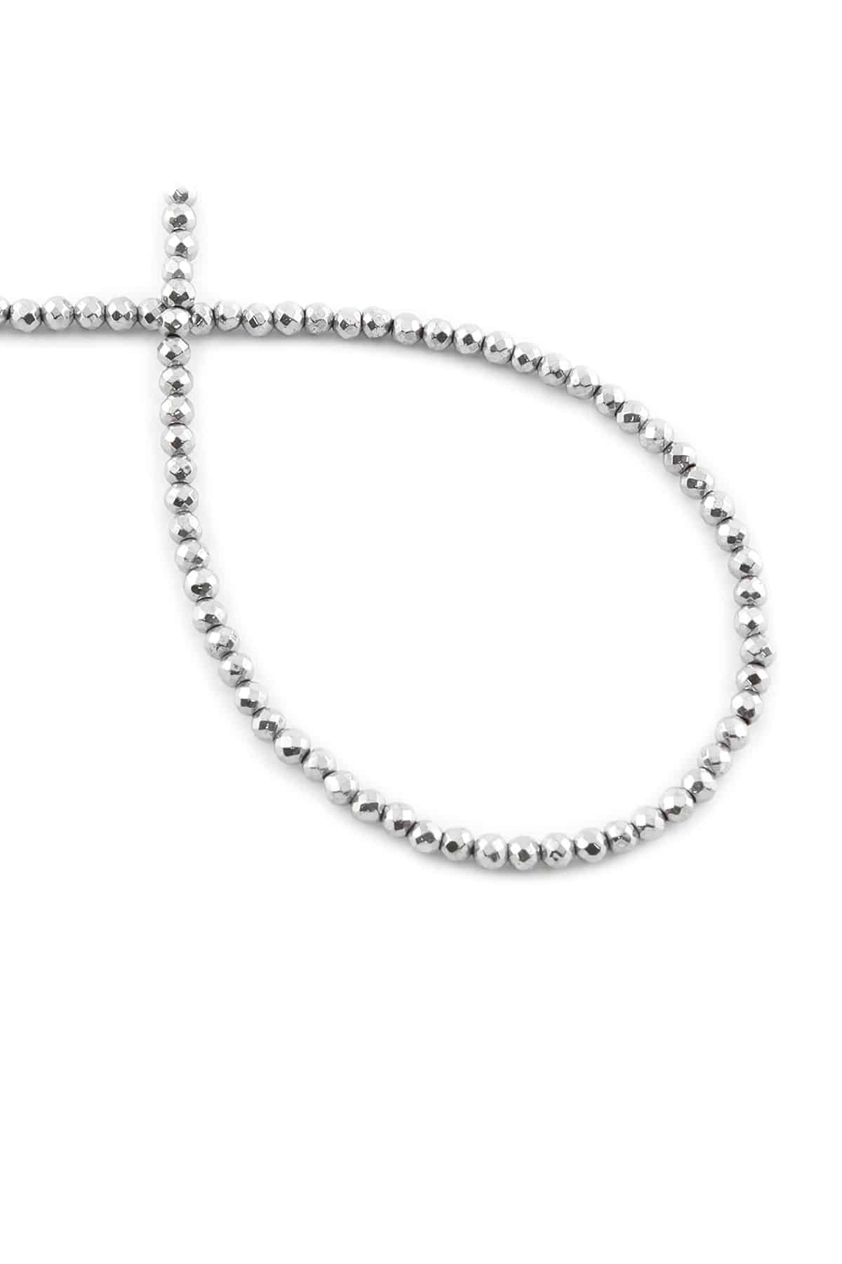 Hematite Natural Stone Shiny Cylinder 3mm String Of Beads