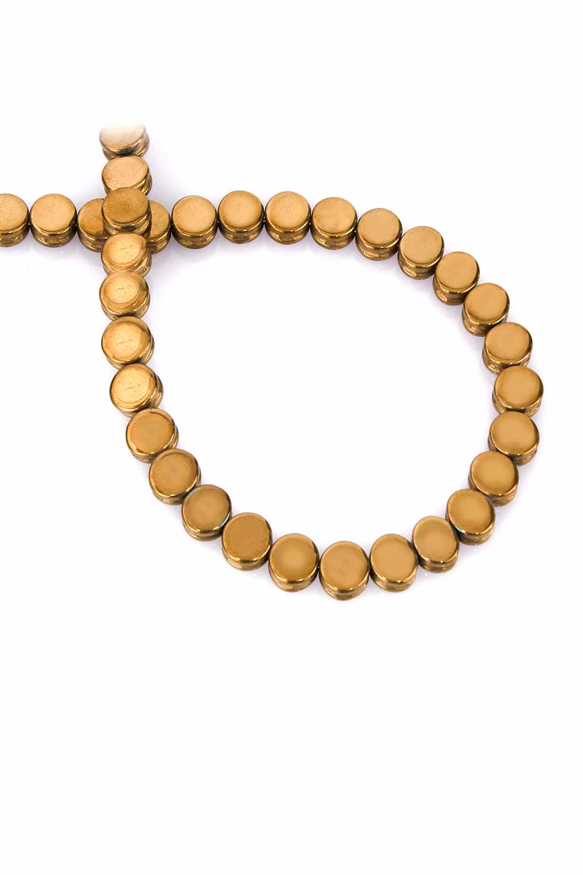 Hematite Natural Stone Shiny Brown Circle Cut 8x4mm String Of Beads