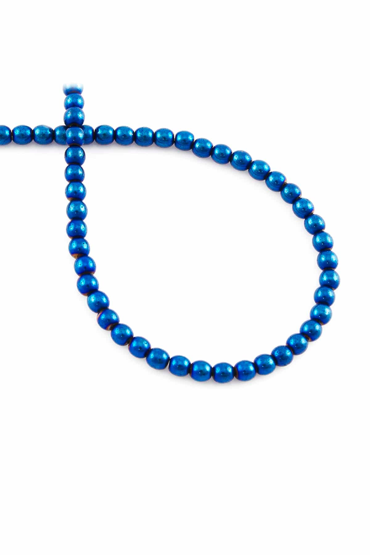 Hematite Natural Stone Shiny Blue 4mm String Of Beads