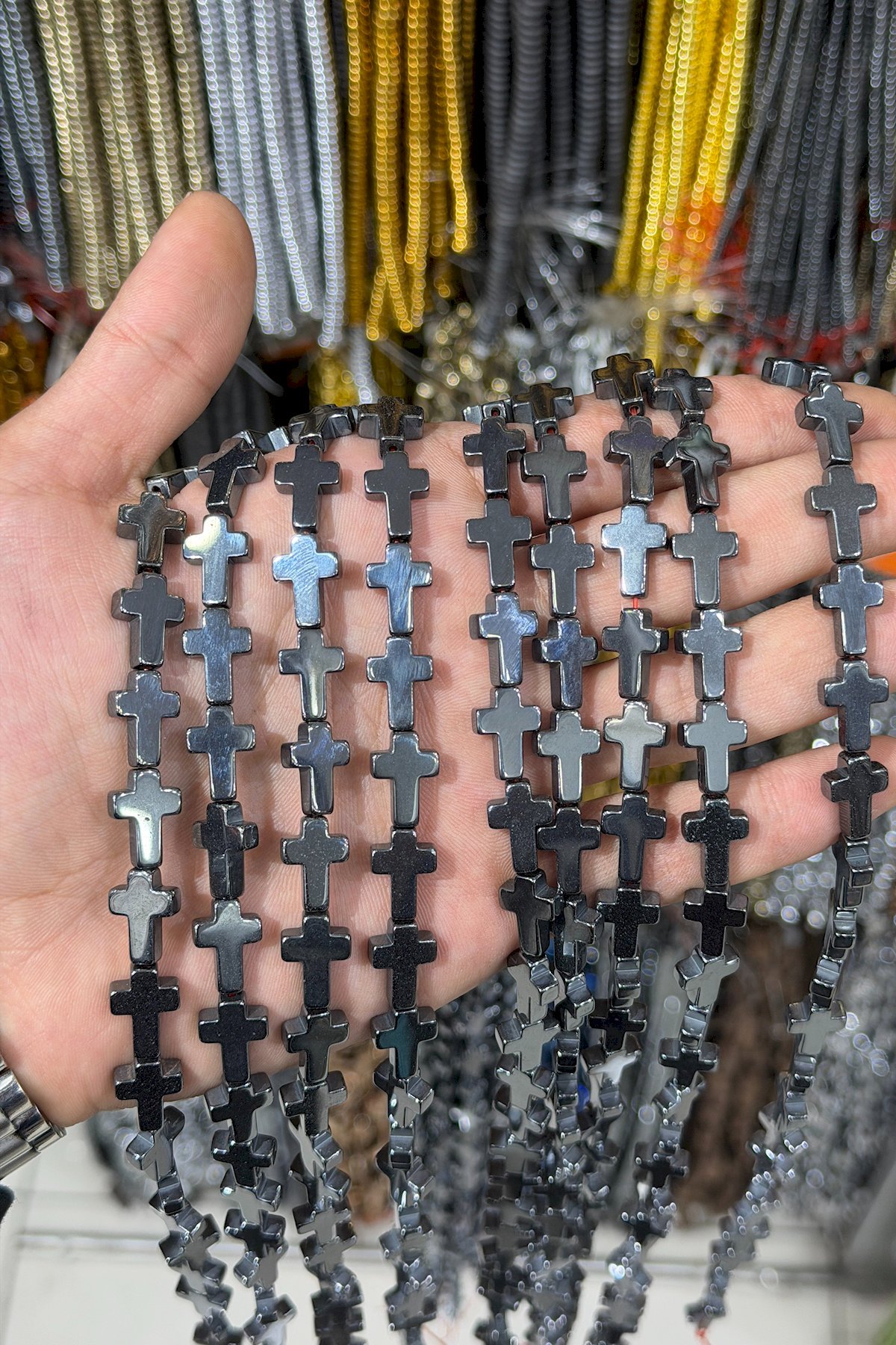 Hematit Taşı 10x14mm Doğal Taş Dizi