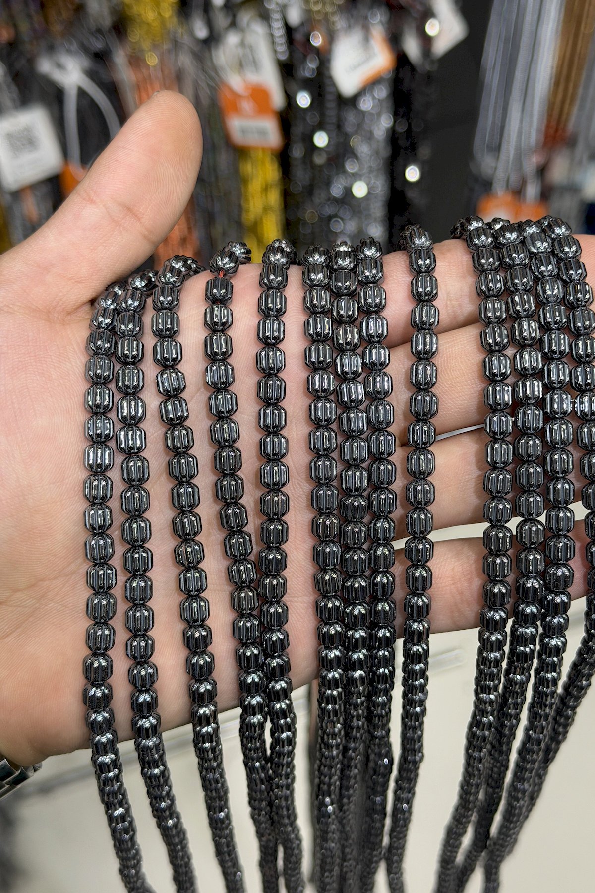 Hematit Taşı 6mm- Parlak Gri 6mm Doğal Taş Dizi