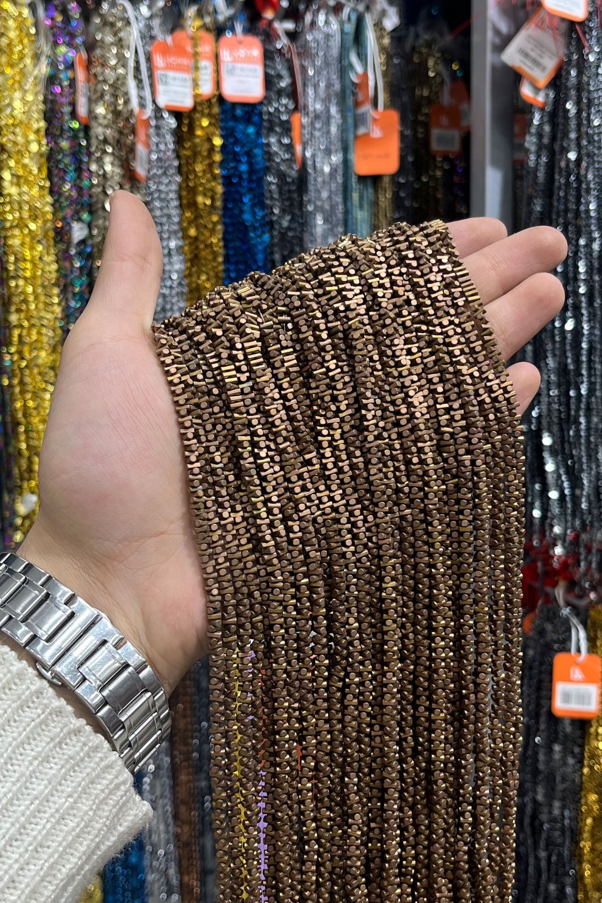 Hematit Taşı 6x2mm- Mat Kahverengi Doğal Taş Dizi