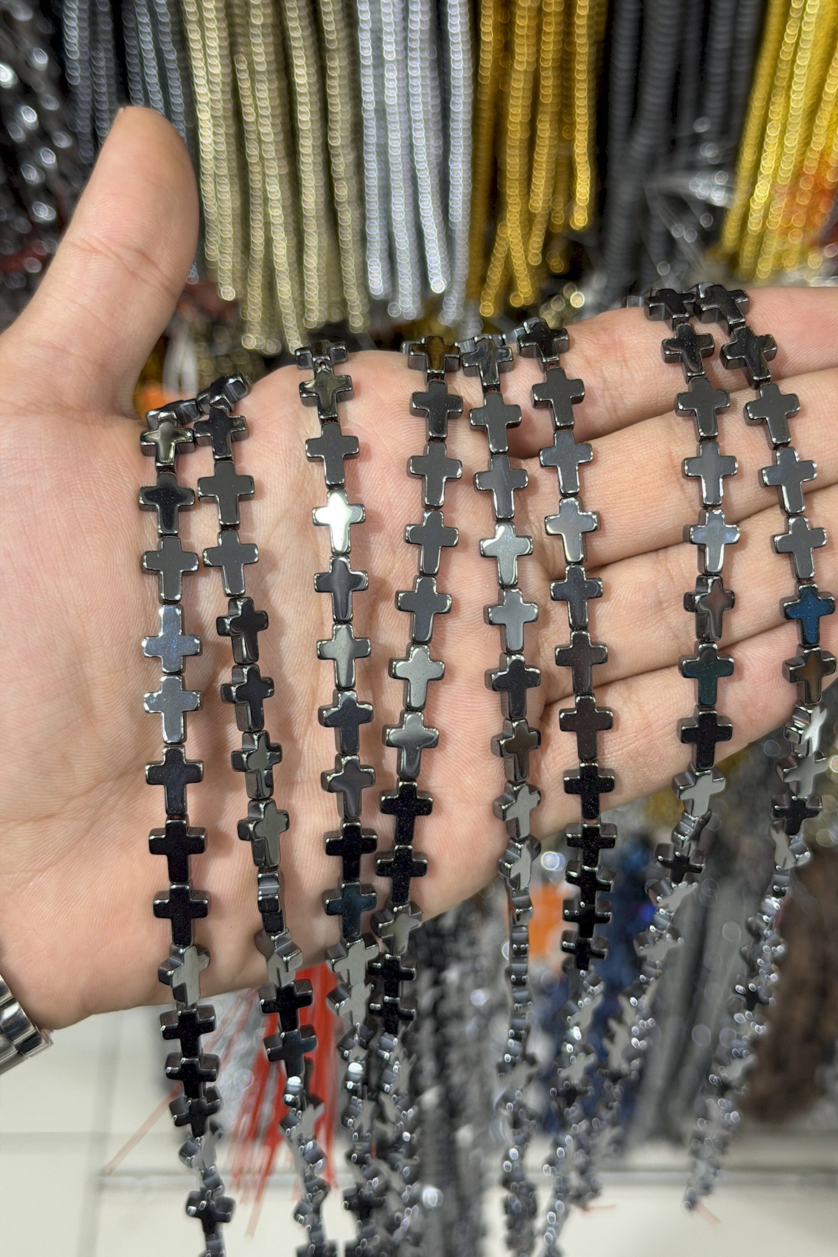 Hematit Taşı 8x10mm Doğal Taş Diz