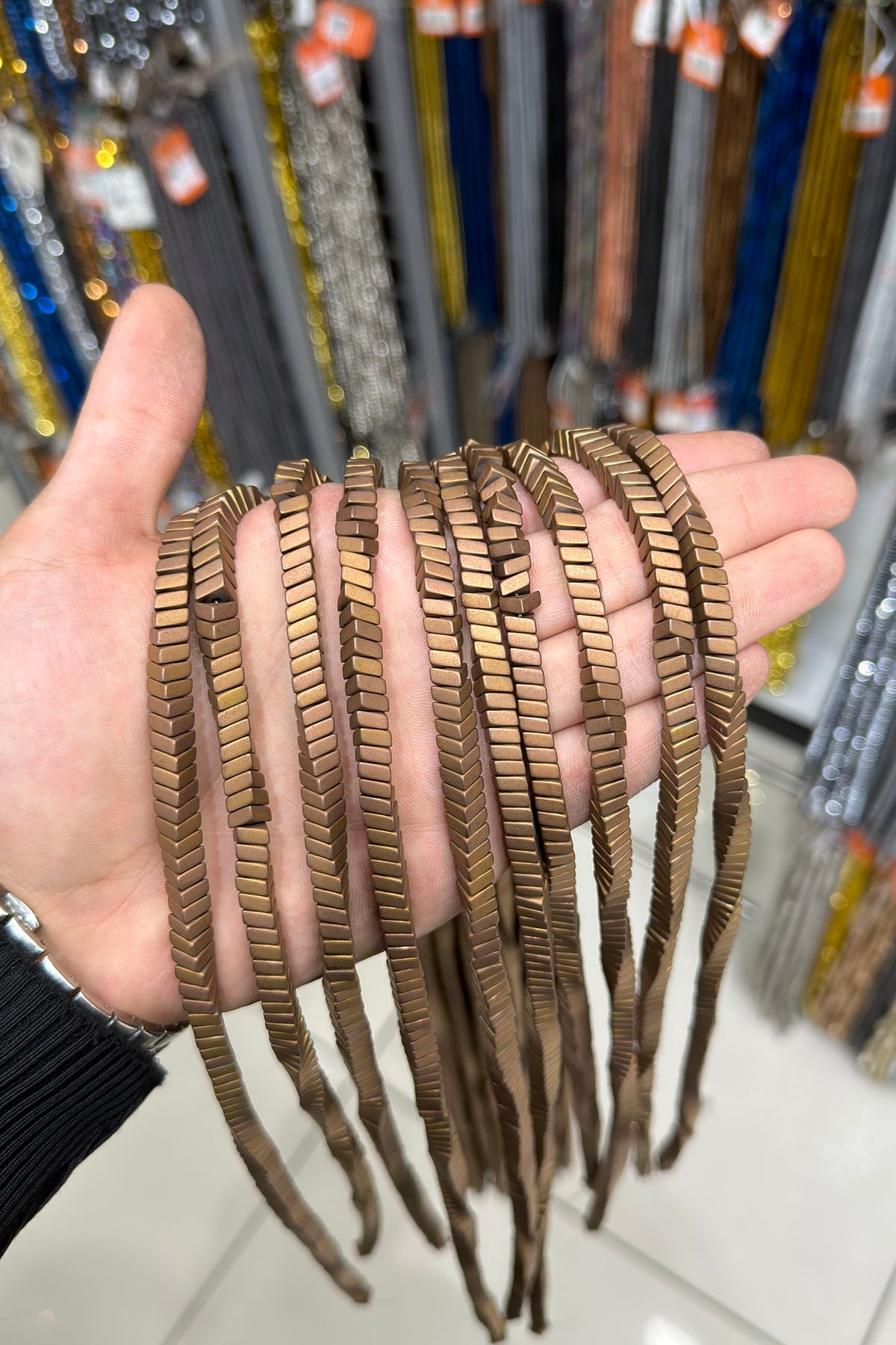 Hematit Taşı Dalgalı Rondela Kesim 6x3mm- Mat Kahverengi Doğal Taş Dizi