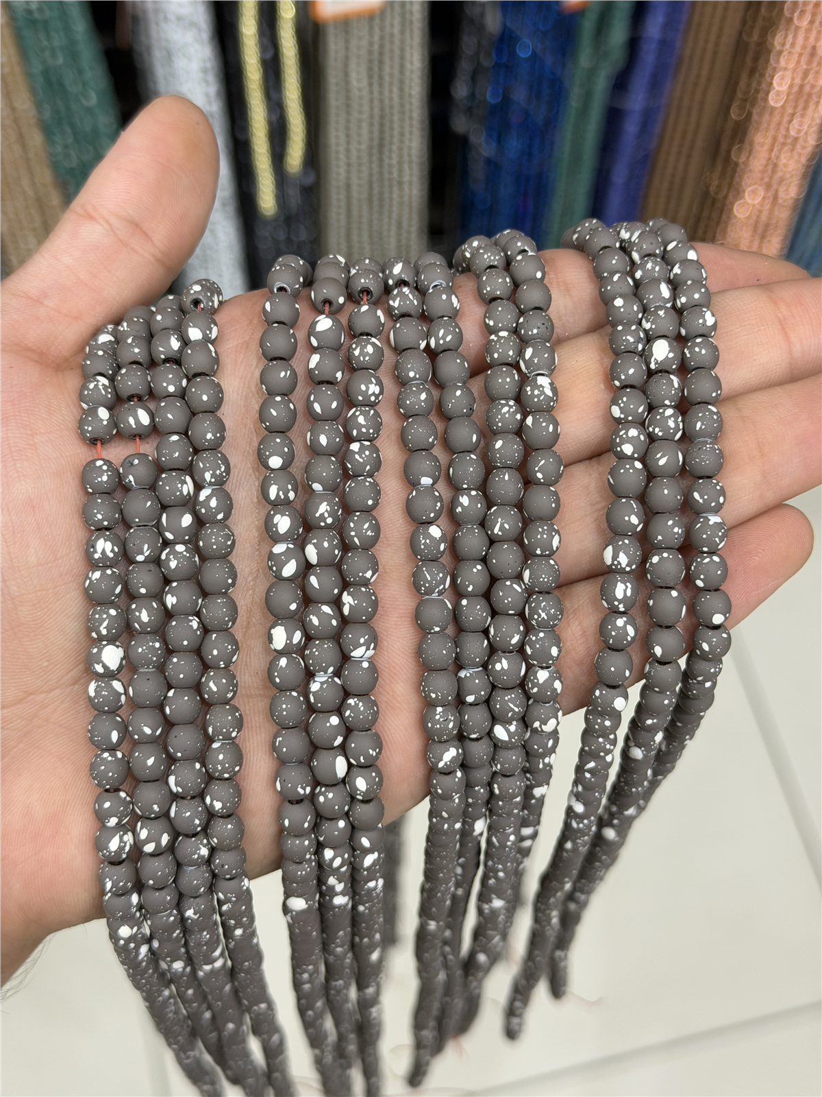 Hematit Taşı Küre Kesim Mat Gri 6mm Doğal Taş Dizi