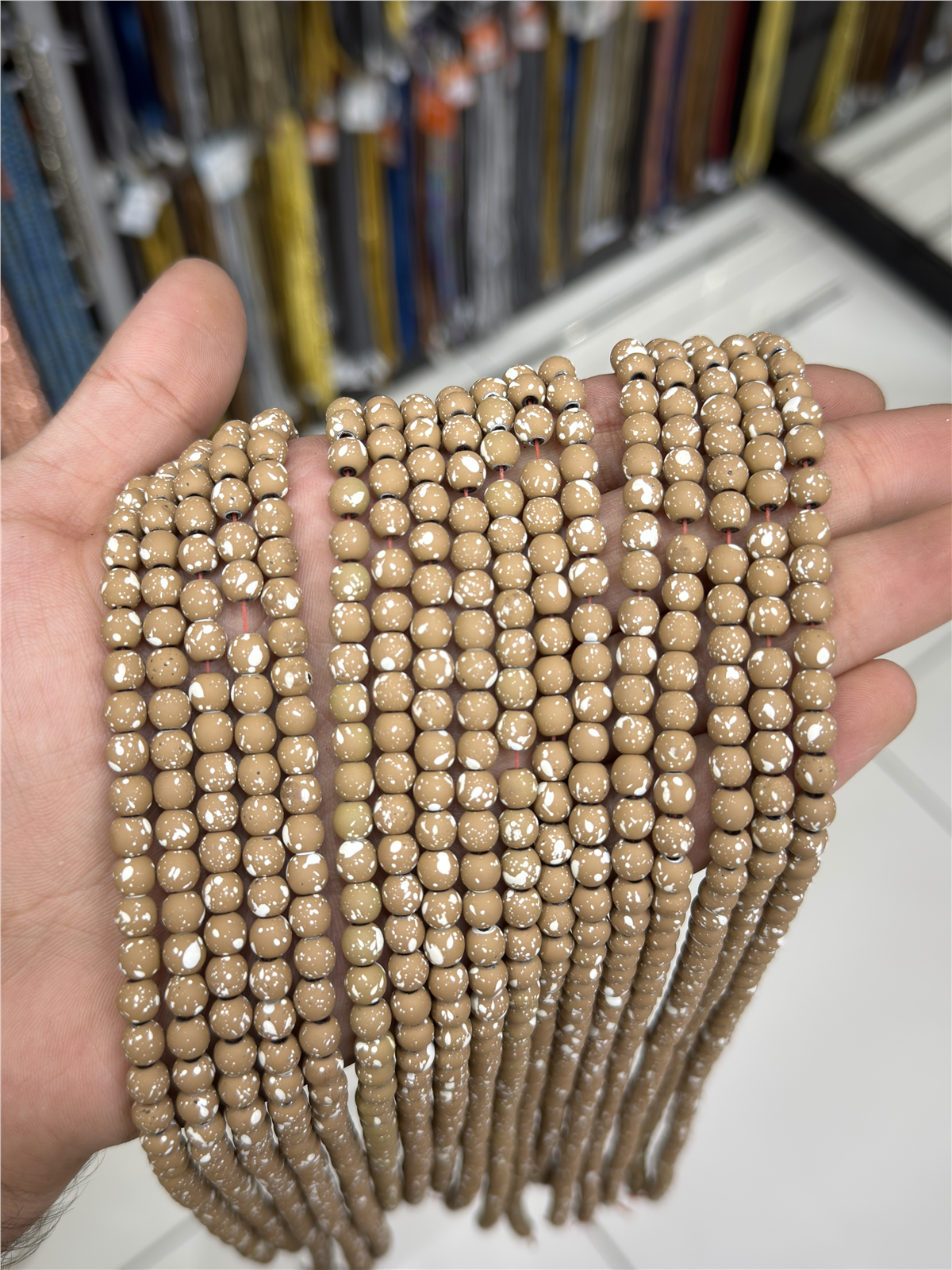 Hematit Taşı Küre Kesim Mat Kahverengi 6mm Doğal Taş Dizi