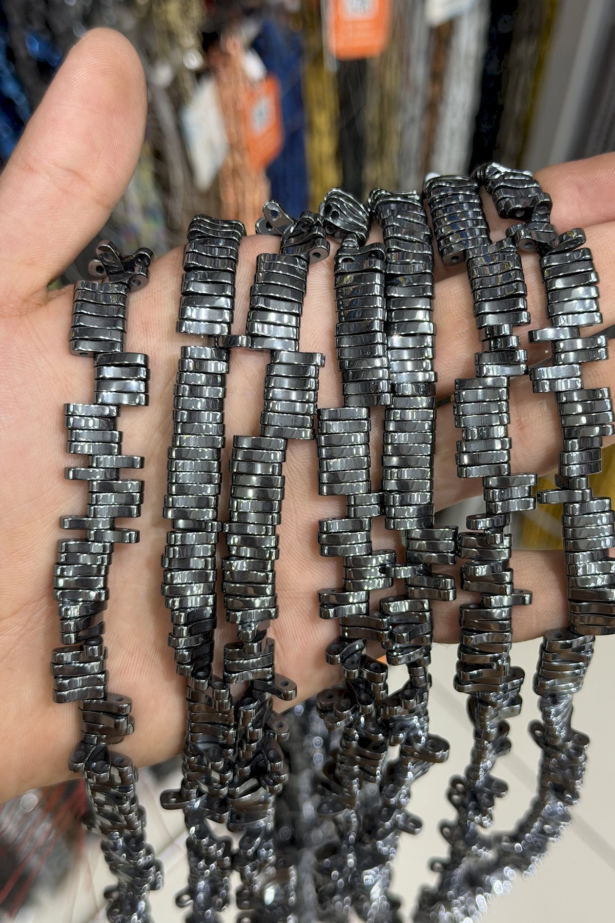 Hematit Taşı Parlak Füme 10x2mm Doğal Taş Dizi